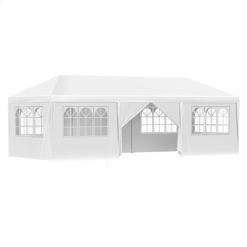 Alfordson Gazebo Marquee 3x9 Outdoor Party Tent Camping Portable Side Wall White