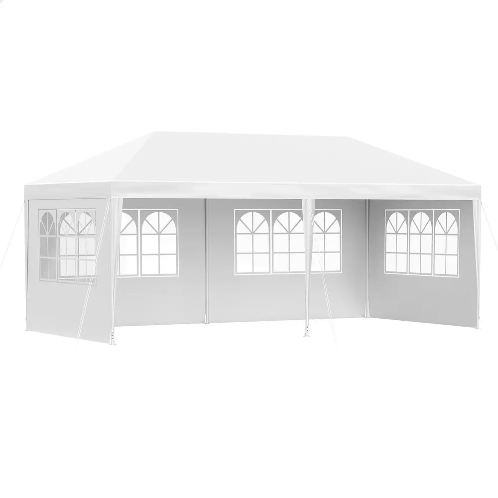 Alfordson Gazebo 3x6 Outdoor Marquee Party Tent Camping Portable Side Wall White