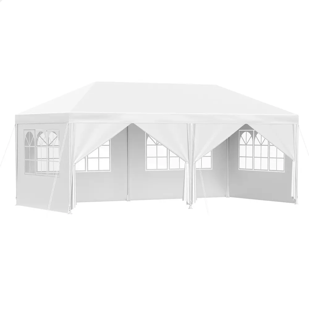 Alfordson Gazebo Marquee 3x6 Outdoor Party Tent Camping Portable Side Wall White