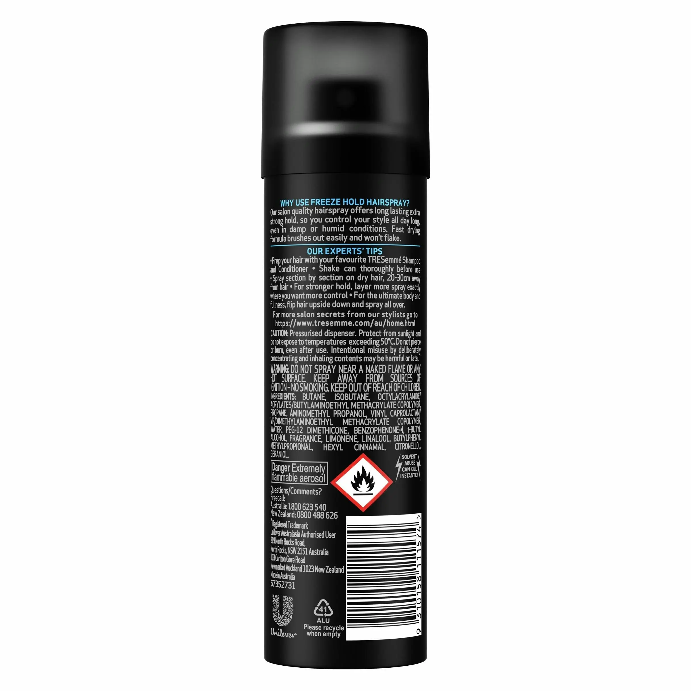 Tresemme Salon Finish Freeze Hold Hairspray 75g