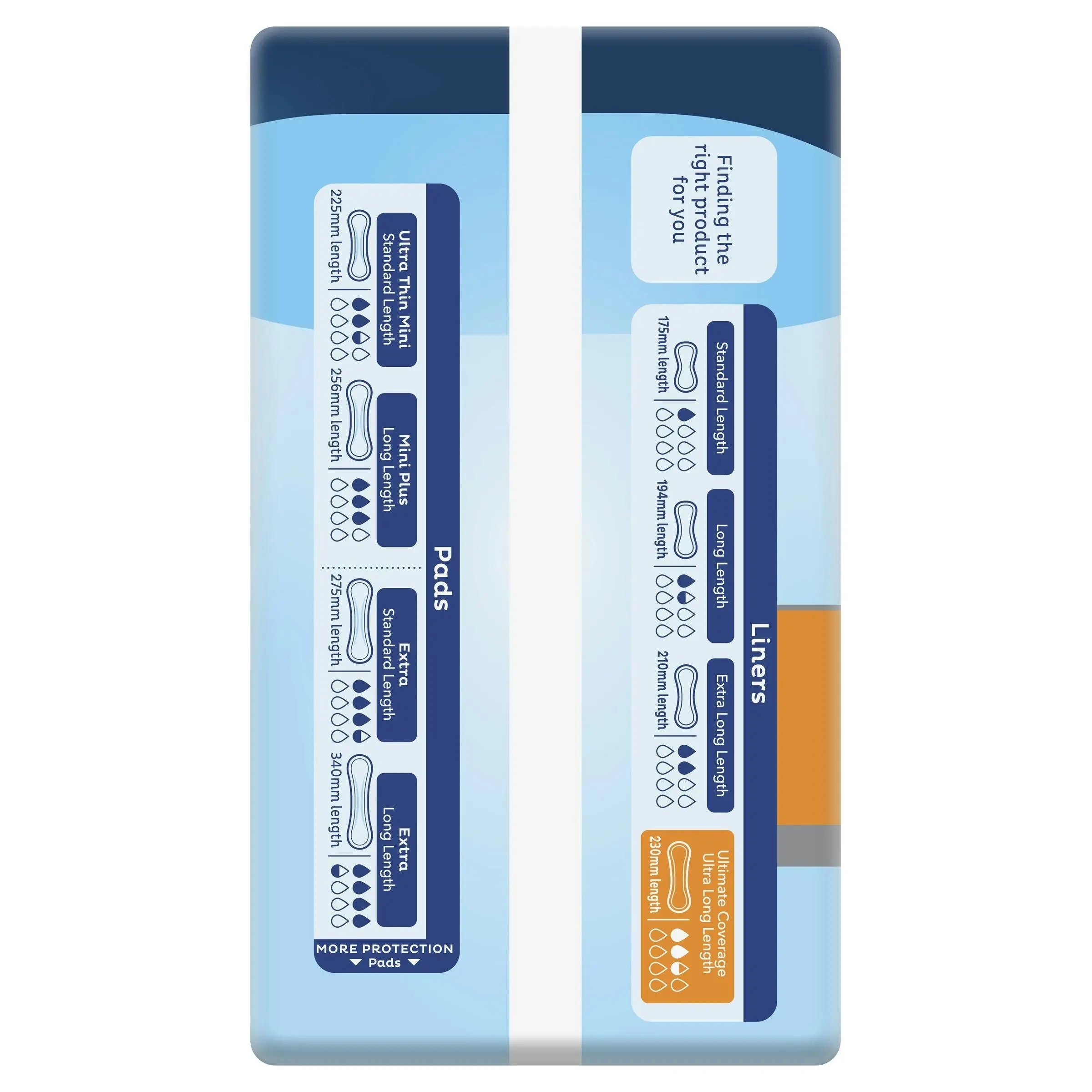 TENA Liners Ultimate Coverage Ultra Long Liner 22 Pack