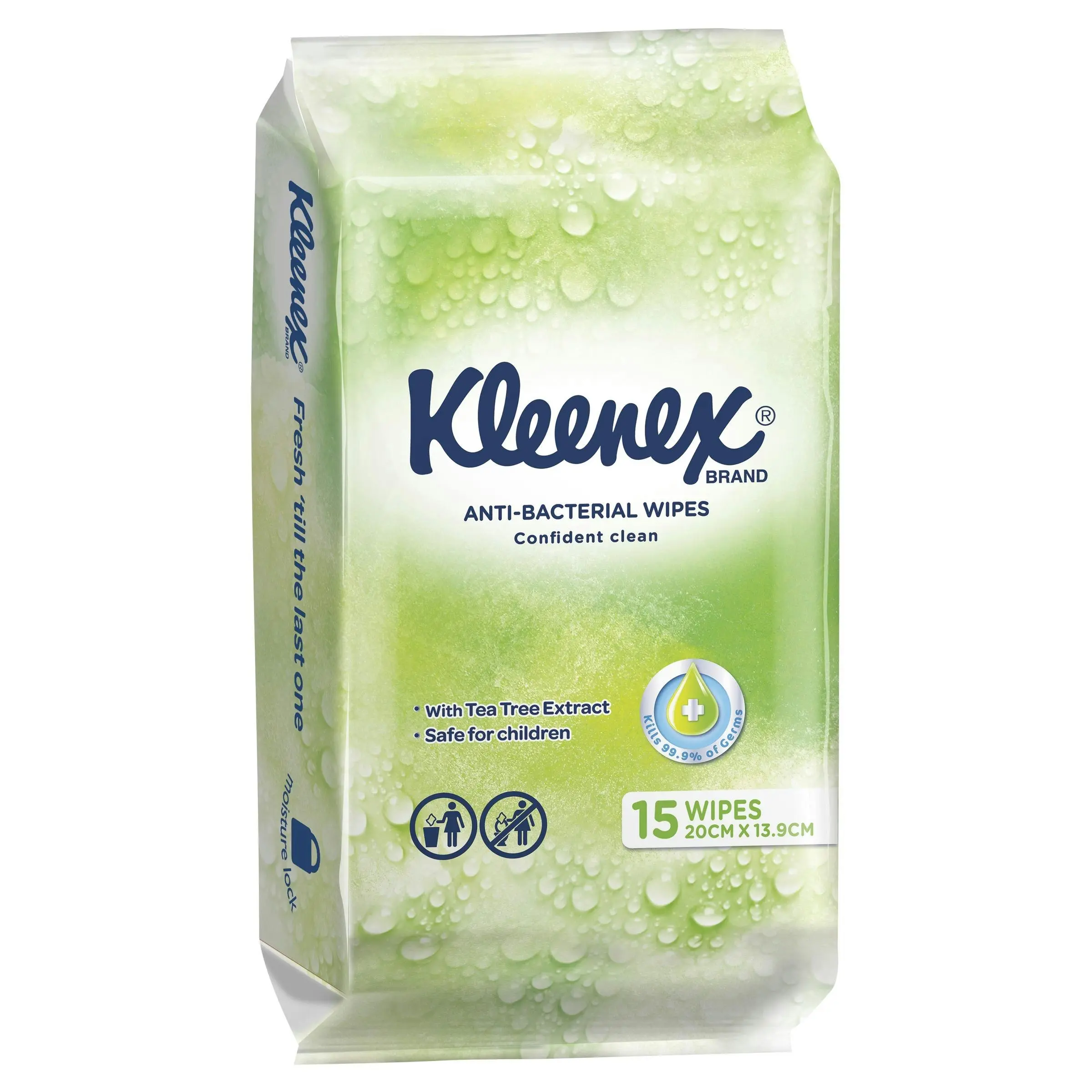 Kleenex Anti-Bacterial Wipes 15 Pack