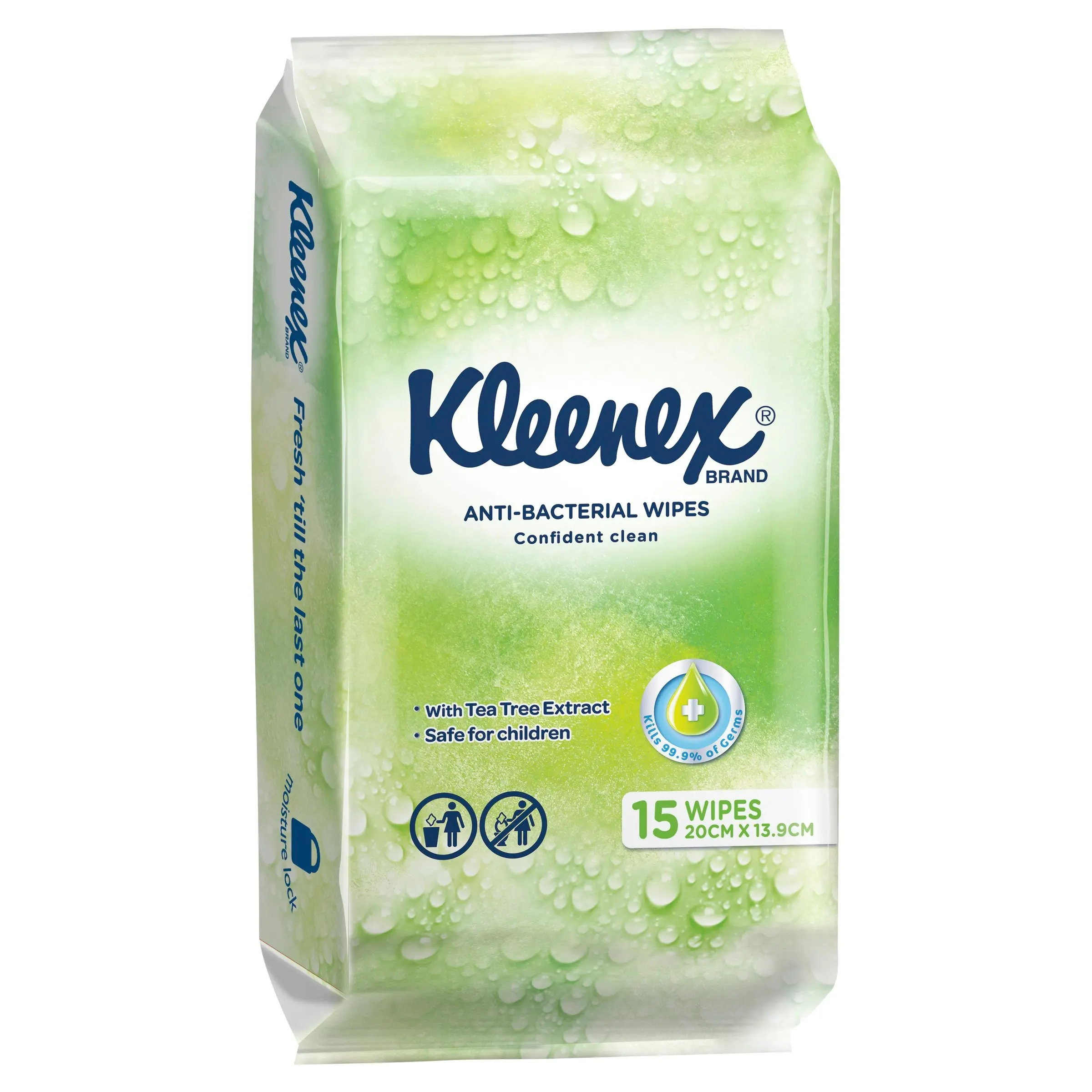 Kleenex Anti-Bacterial Wipes 15 Pack