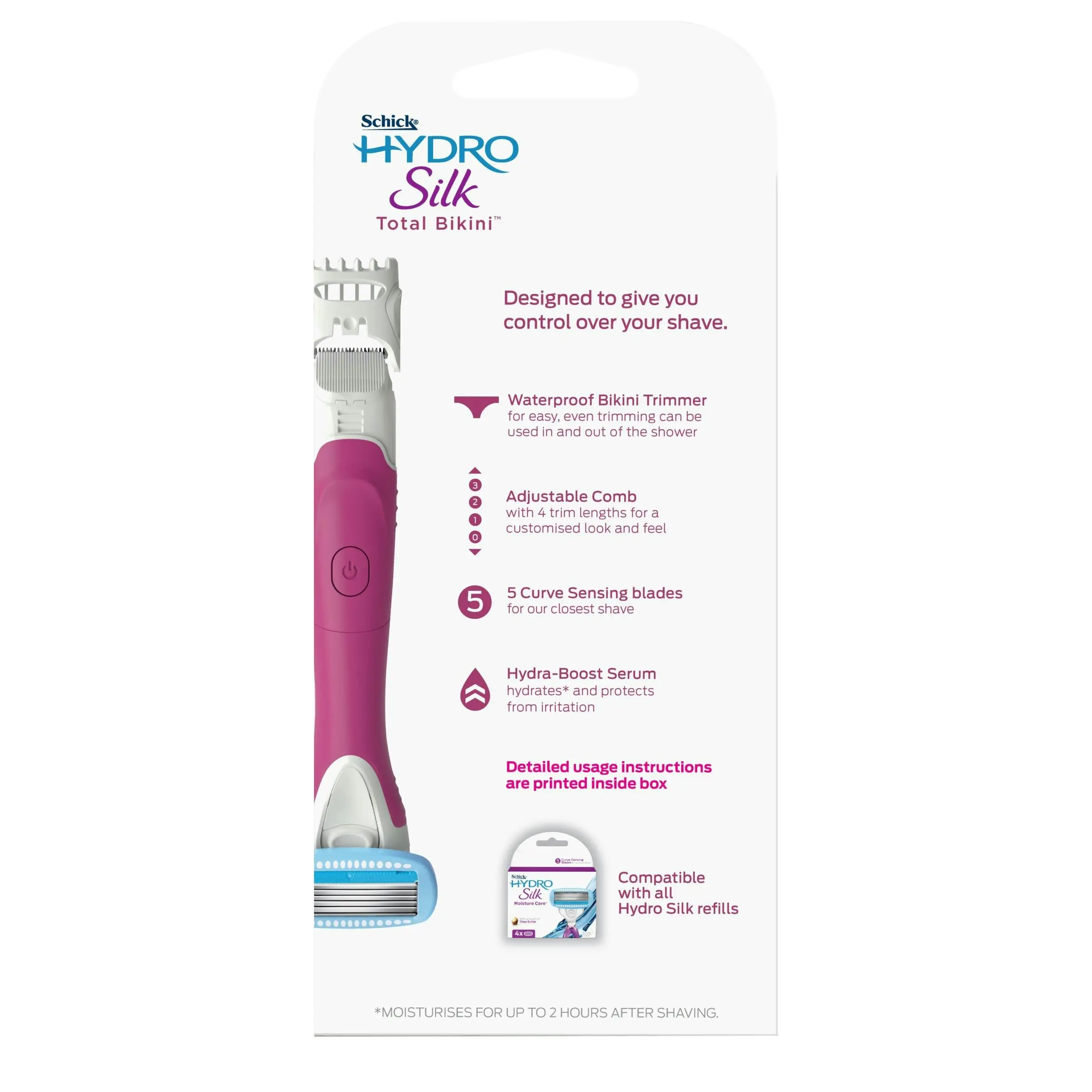 Schick Hydro Silk TrimStyle Razor + 1 Blades