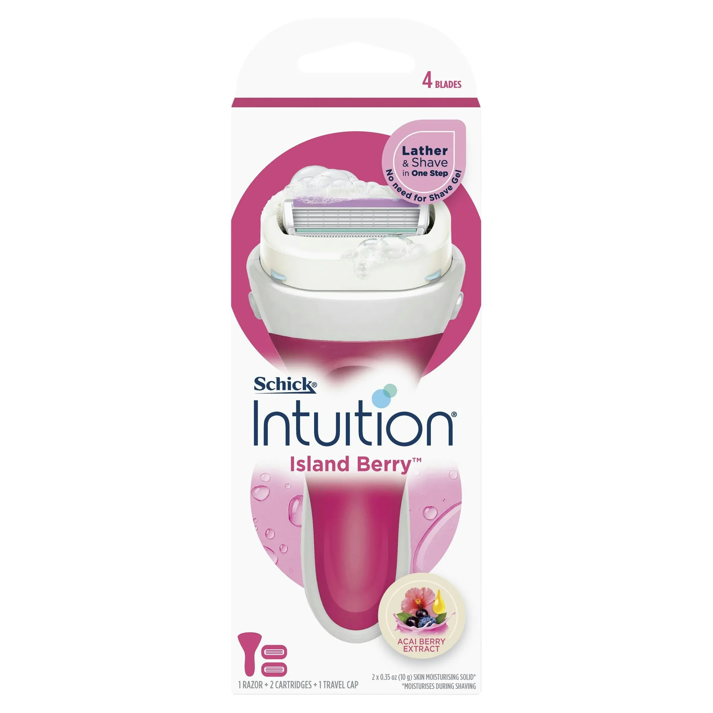 Schick Intuition Island Berry Razor Kit 2pk