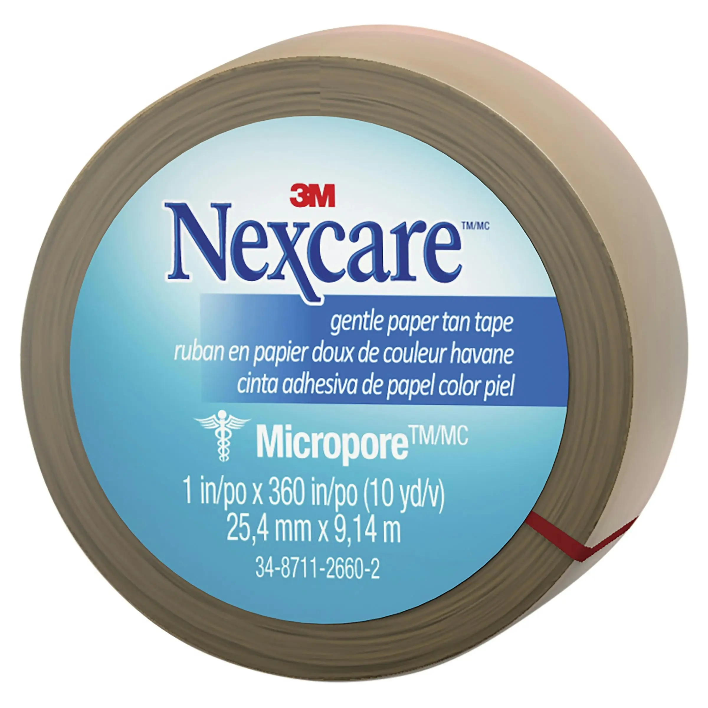 Nexcare Micropore Gentle Paper Tape Tan 25mm x 9.14m