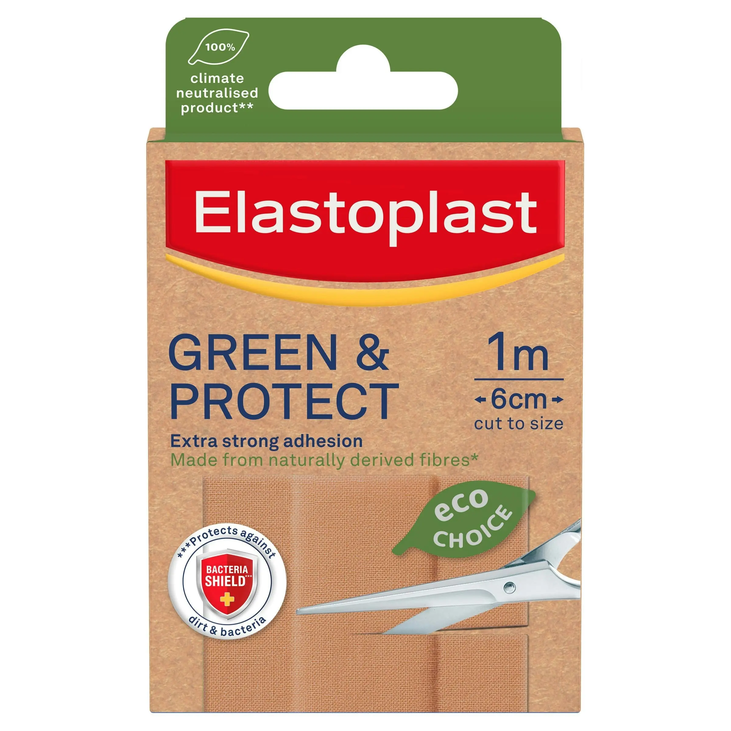 Elastoplast Green & Protect Plaster 1m x 6cm