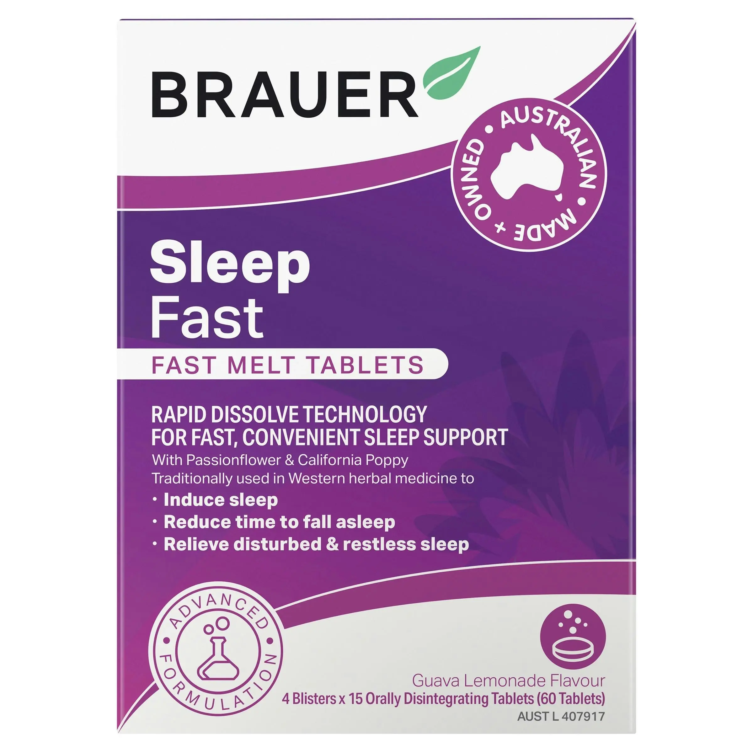 Brauer Sleep Fast Melt Tablets 60