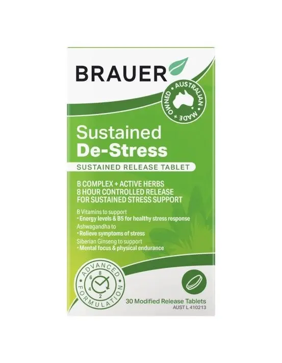 Brauer De-Stress Sustained Release 30 Tablets