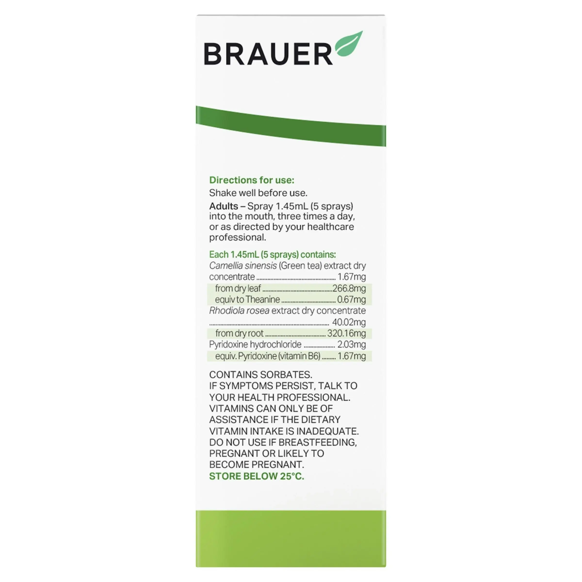 Brauer De-Stress Easy Oral Spray 50ml