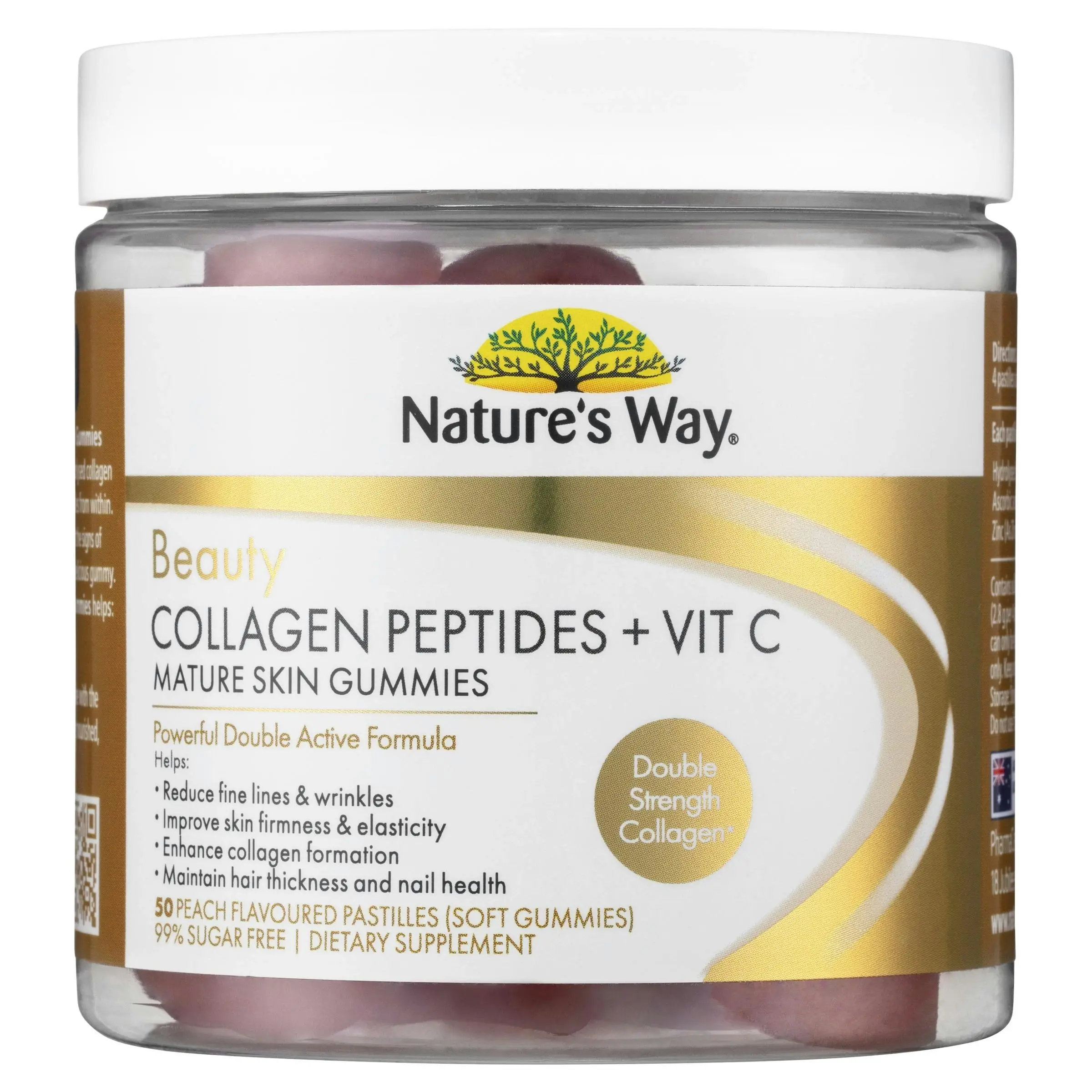 Nature's Way Beauty Collagen Peptides + Vit C Mature Skin 50 Gummies