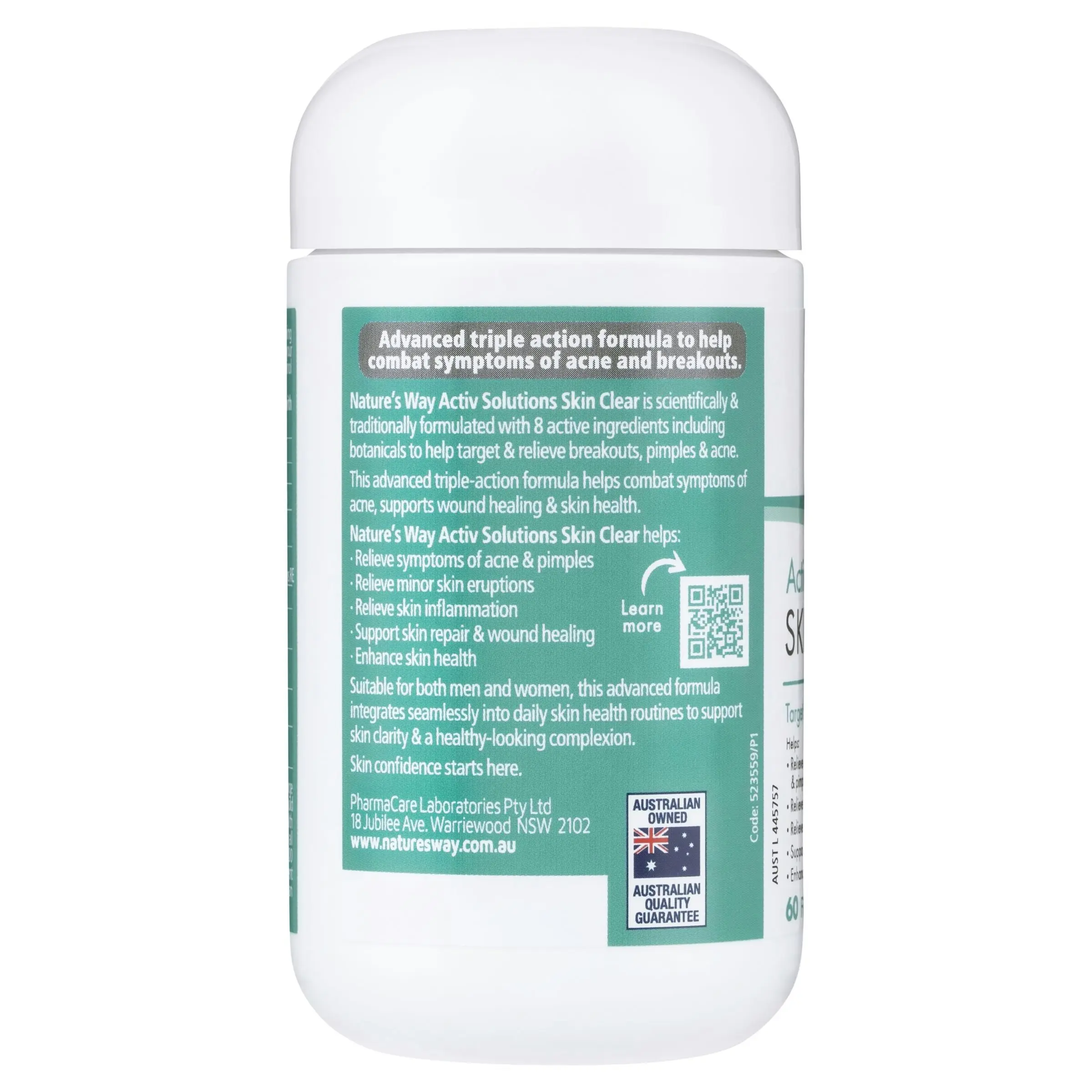 Nature's Way Activ Solutions Skin Clear 60 Tablets