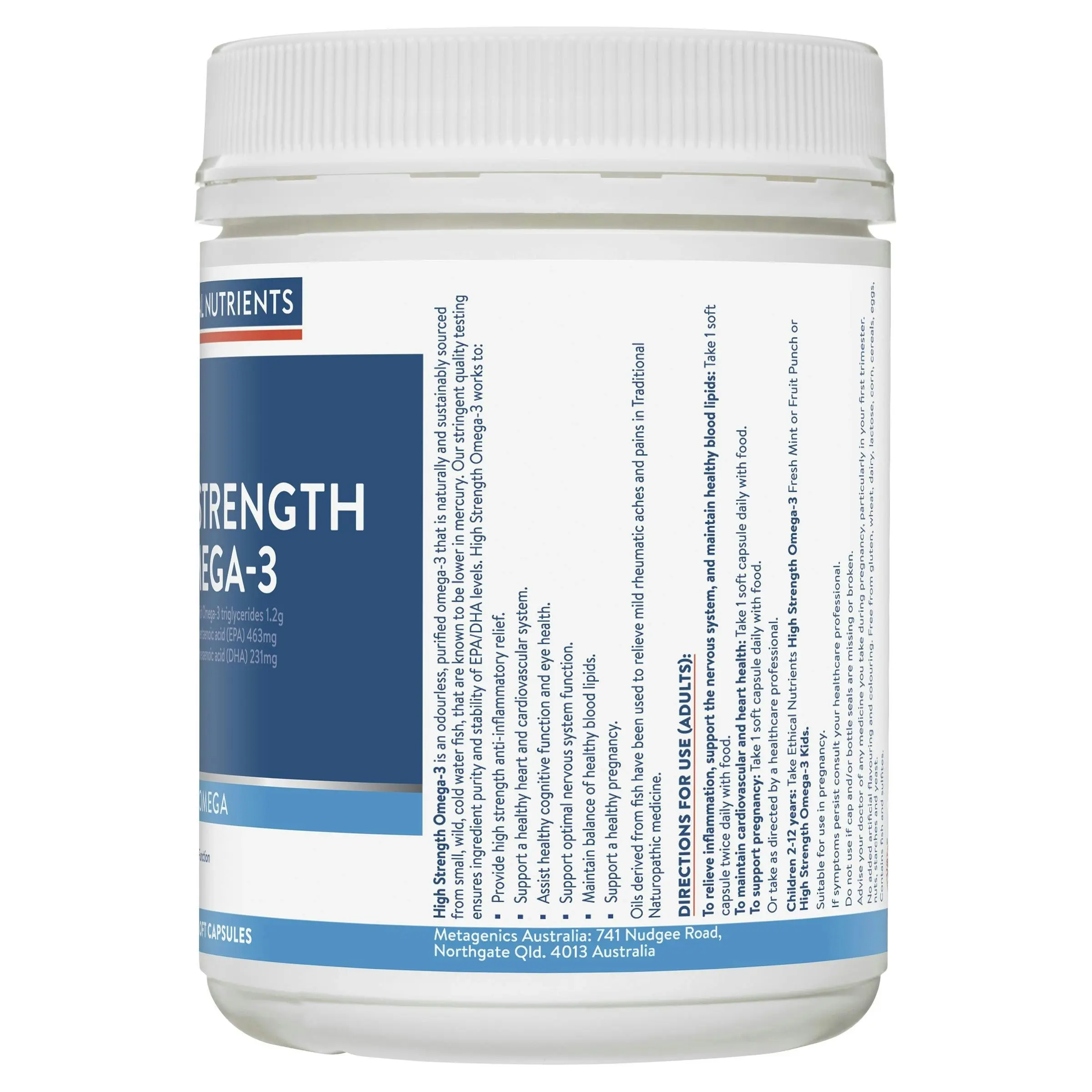 Ethical Nutrients High Strength Omega-3 220 Capsules