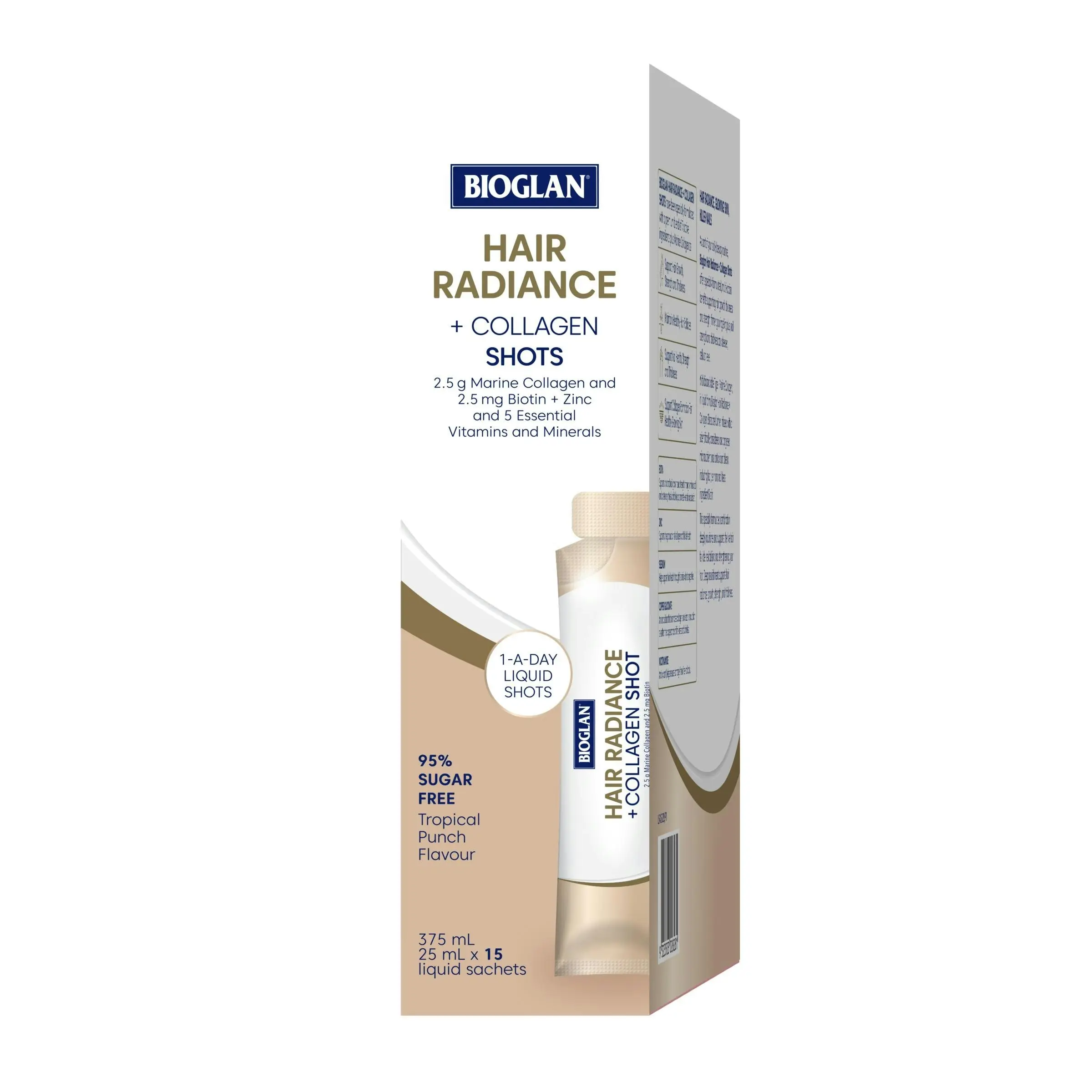 Bioglan Hair Radiance + Collagen Shots 15x25mL