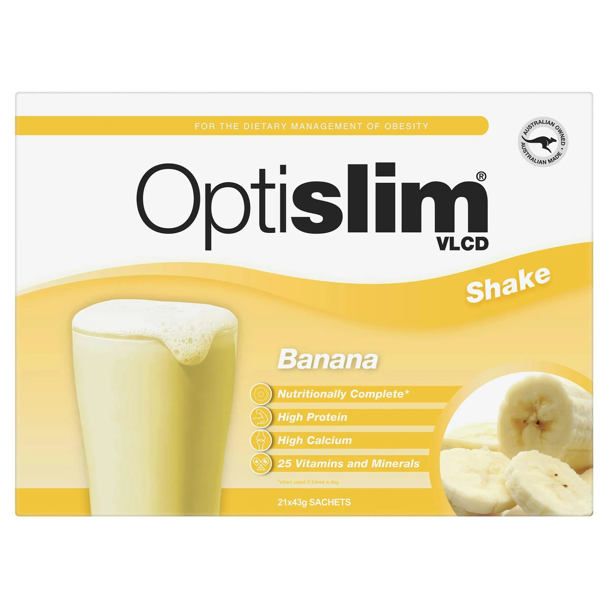 OptiSlim VLCD Shake Banana 21 x 43g