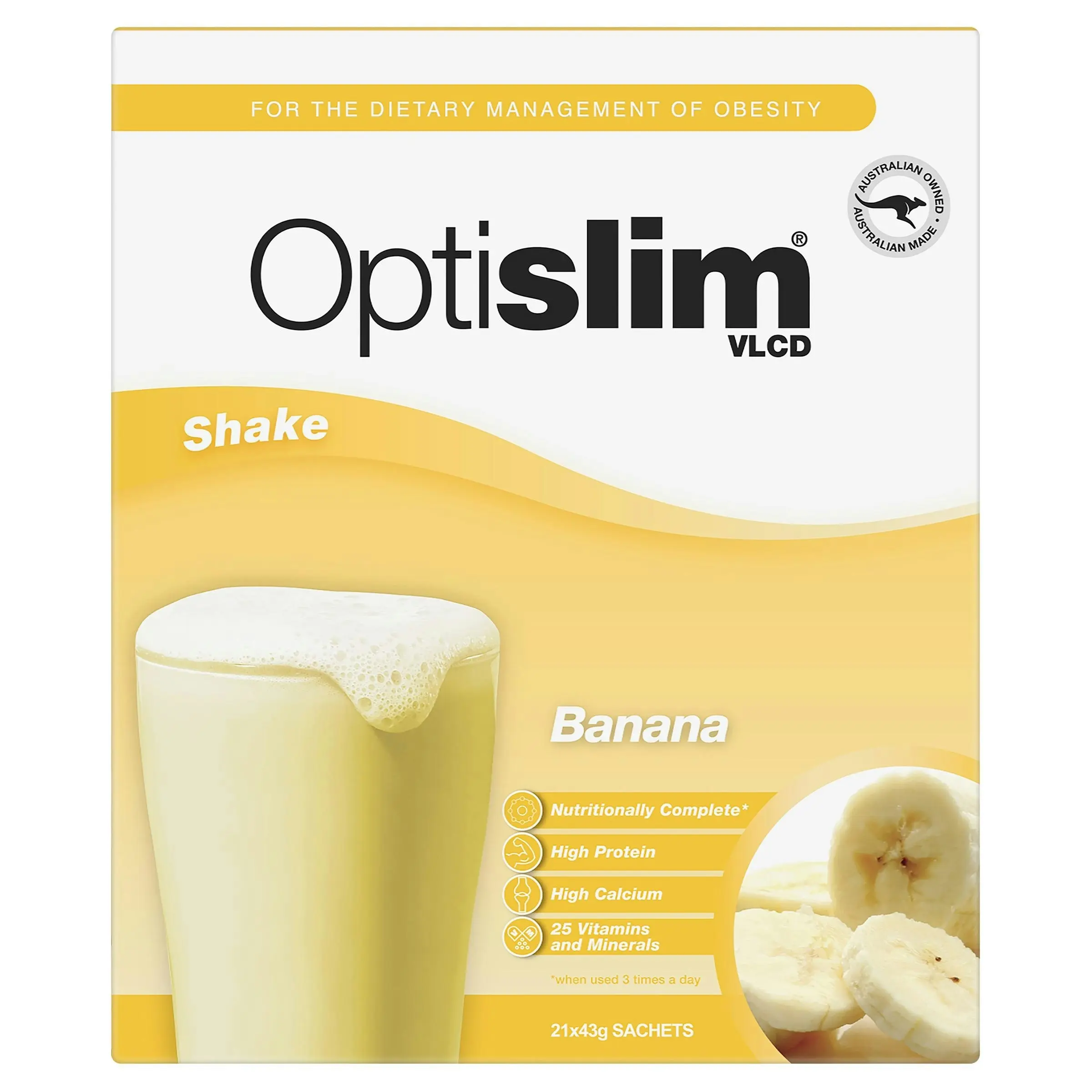 OptiSlim VLCD Shake Banana 21 x 43g