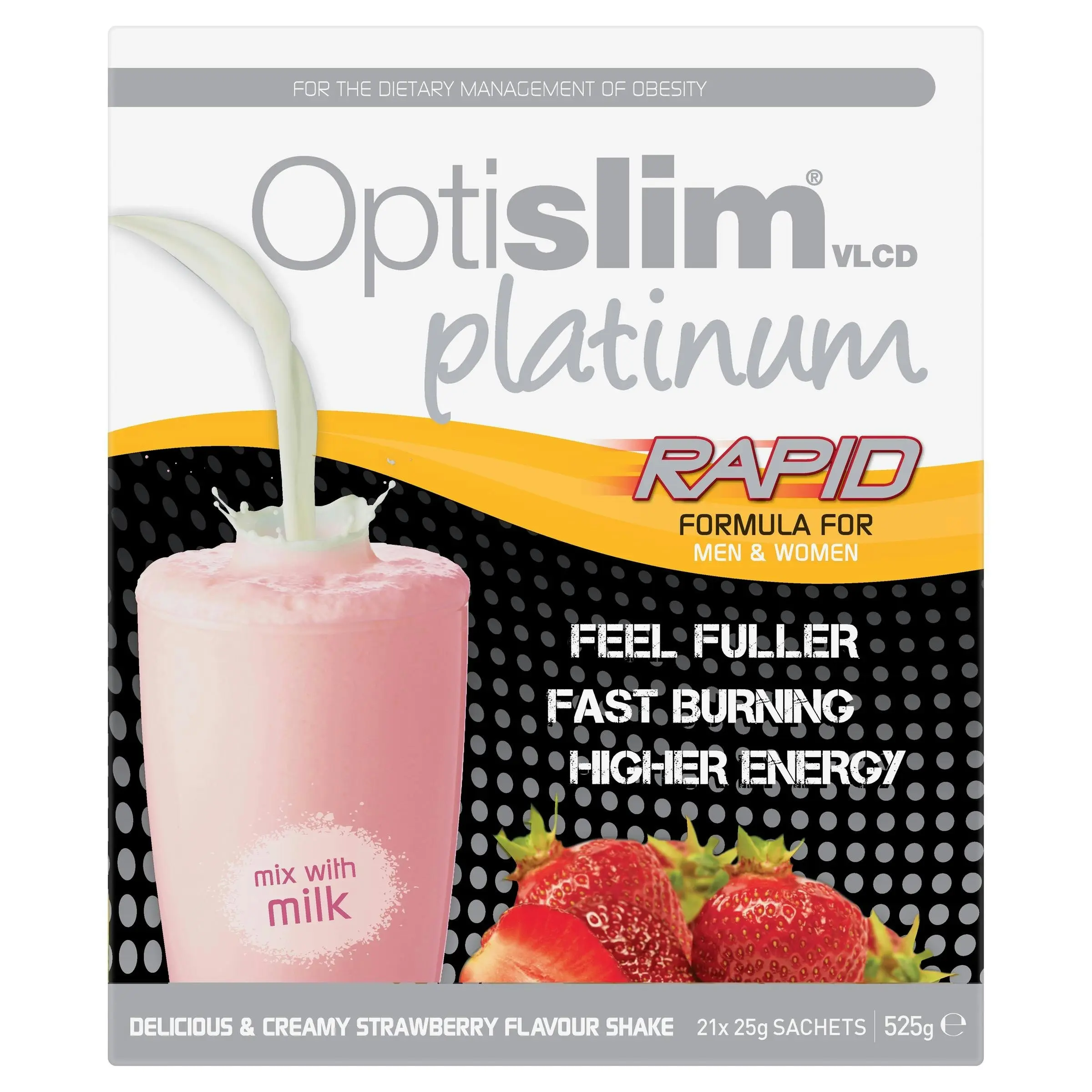 OptiSlim VLCD Platinum Shake Strawberry 21 x 25g