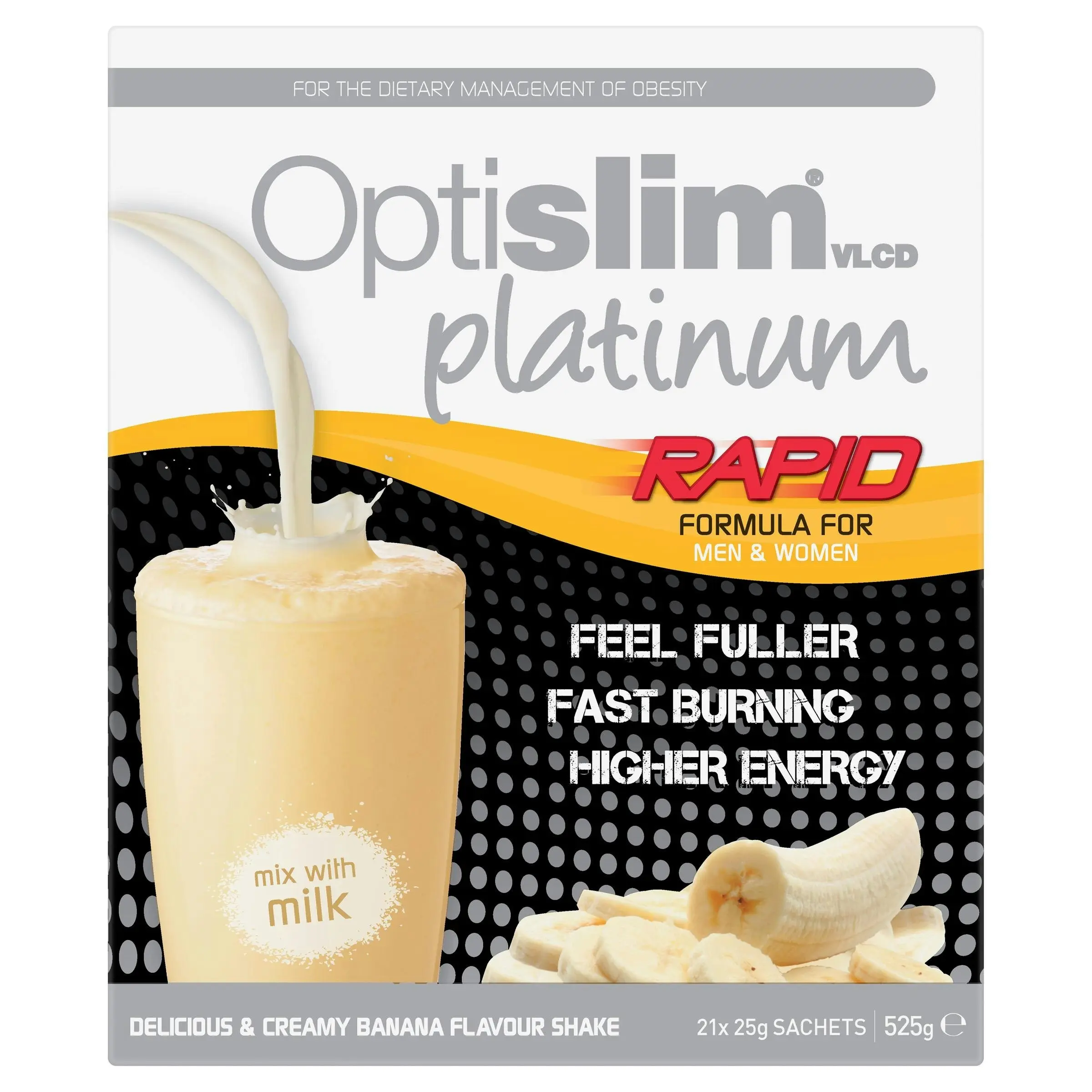 OptiSlim VLCD Platinum Shake Banana 21 x 25g