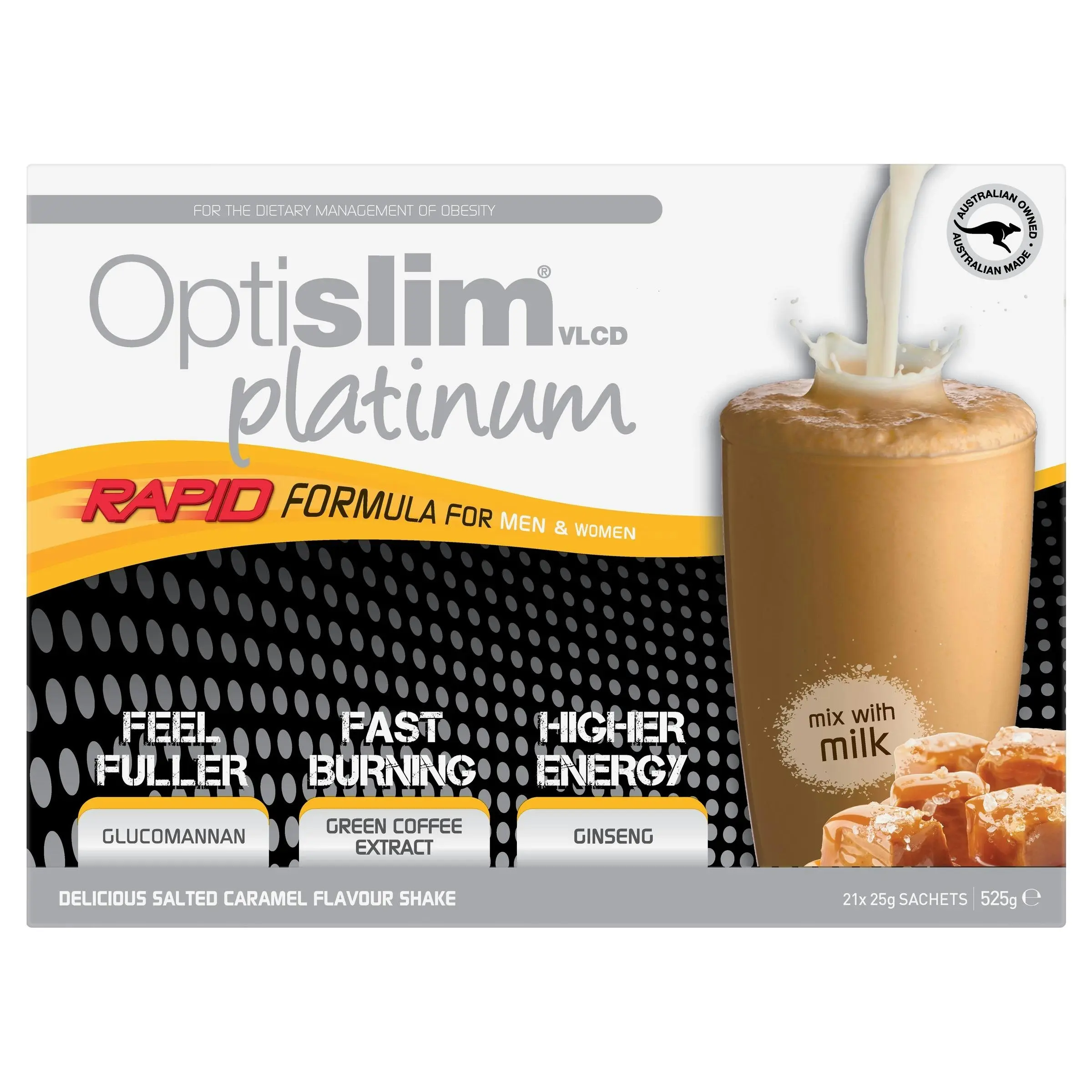 OptiSlim VLCD Platinum Shake Salted Caramel 21 x 25g