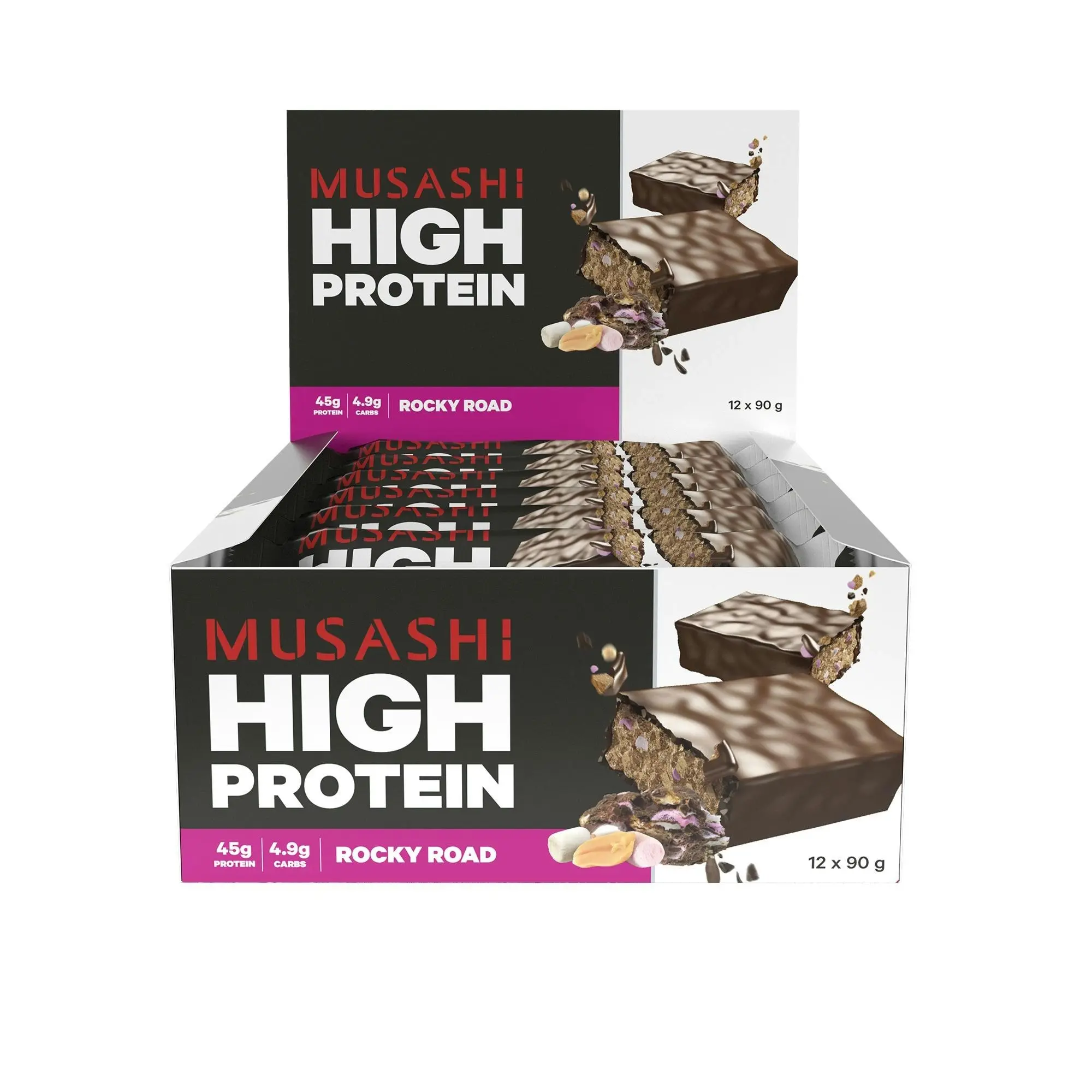 Musashi High Protein Bar Rocky Road 90g