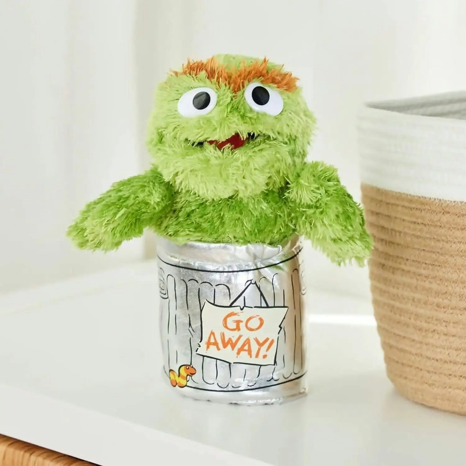 Sesame Street - Oscar The Grouch Soft Toy 25cm Plush - Jasnor