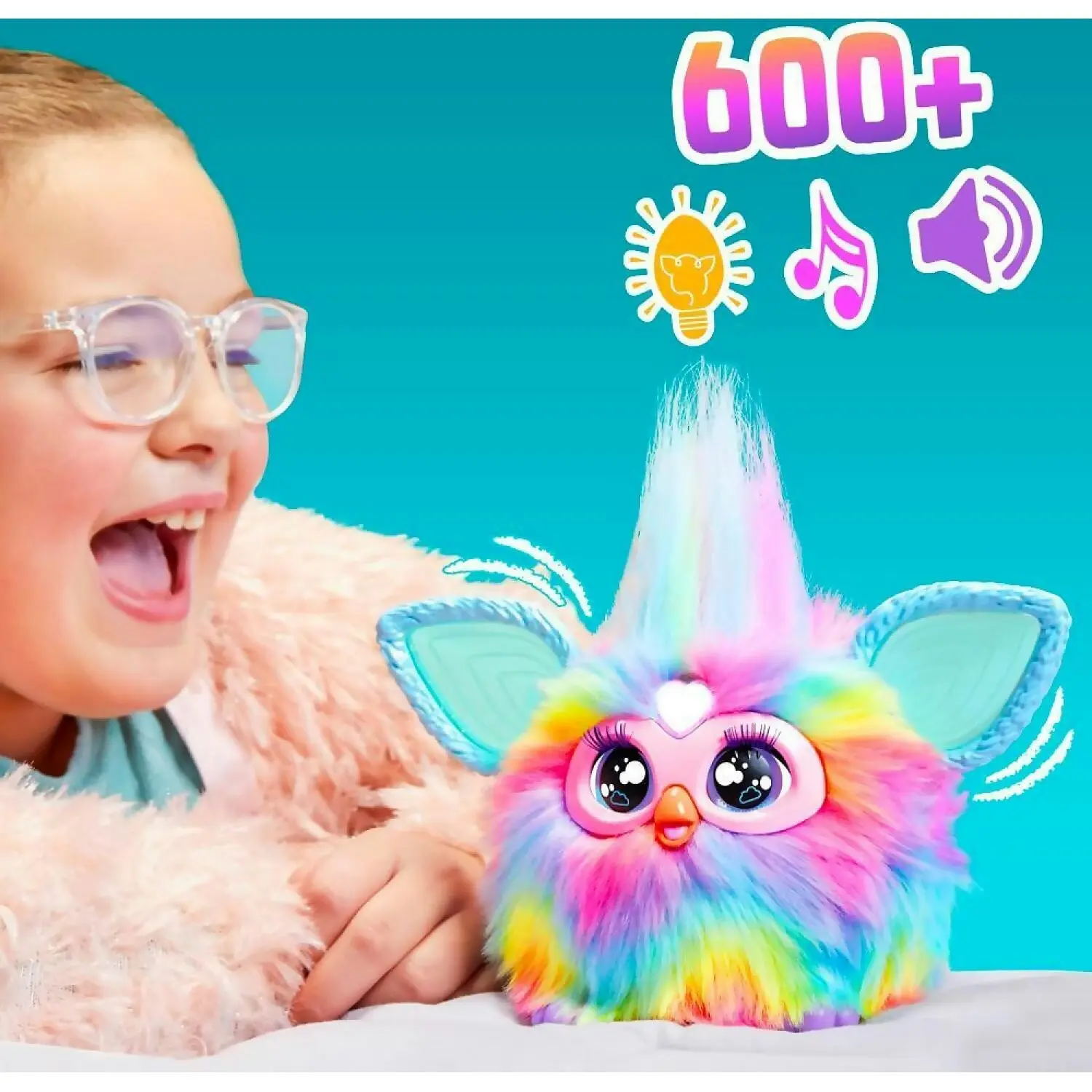 Furby - Tie Dye Plush Toy Voice Activated 15 Fashion Accessories Interactive Toys Ages 6+ - Hasbro