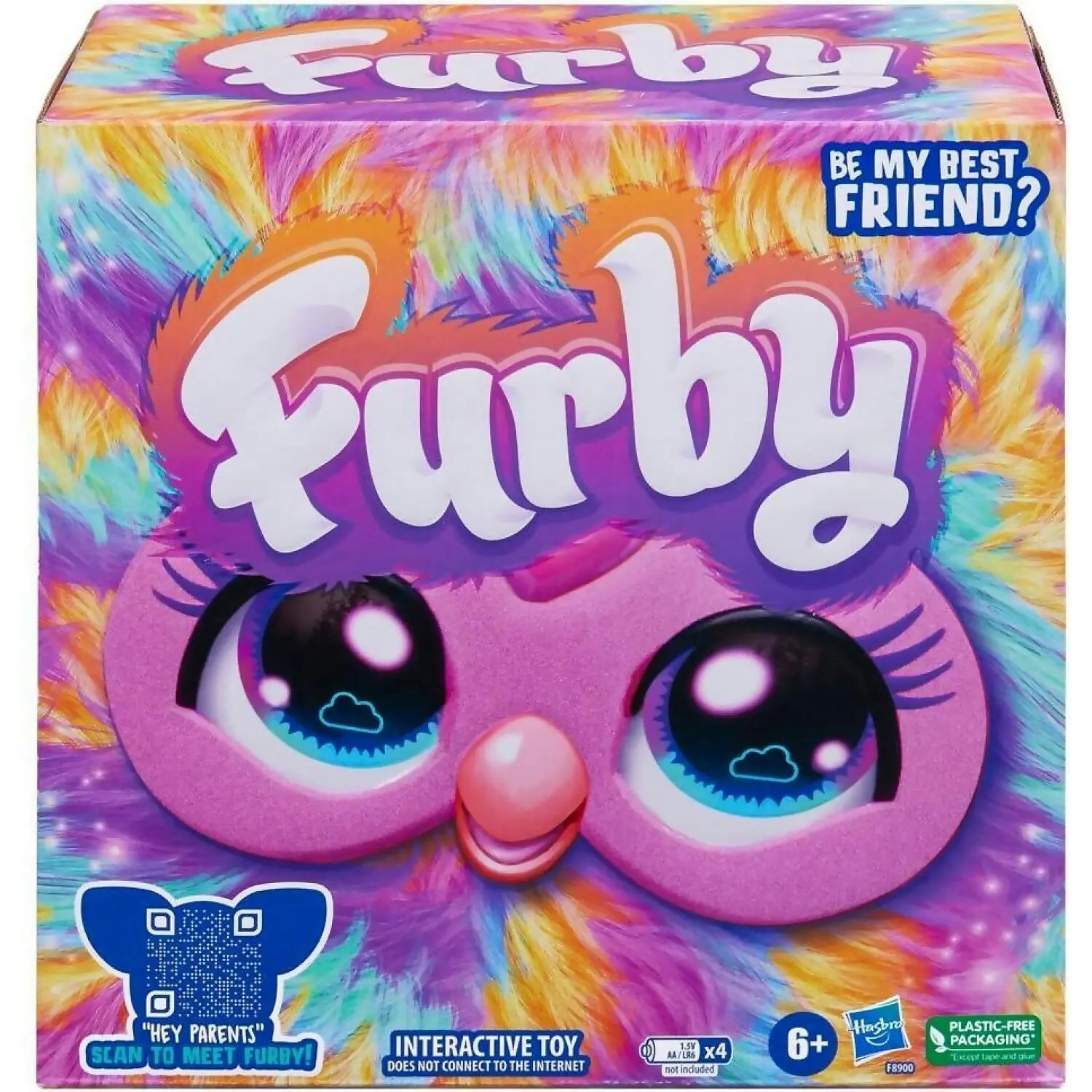 Furby - Tie Dye Plush Toy Voice Activated 15 Fashion Accessories Interactive Toys Ages 6+ - Hasbro