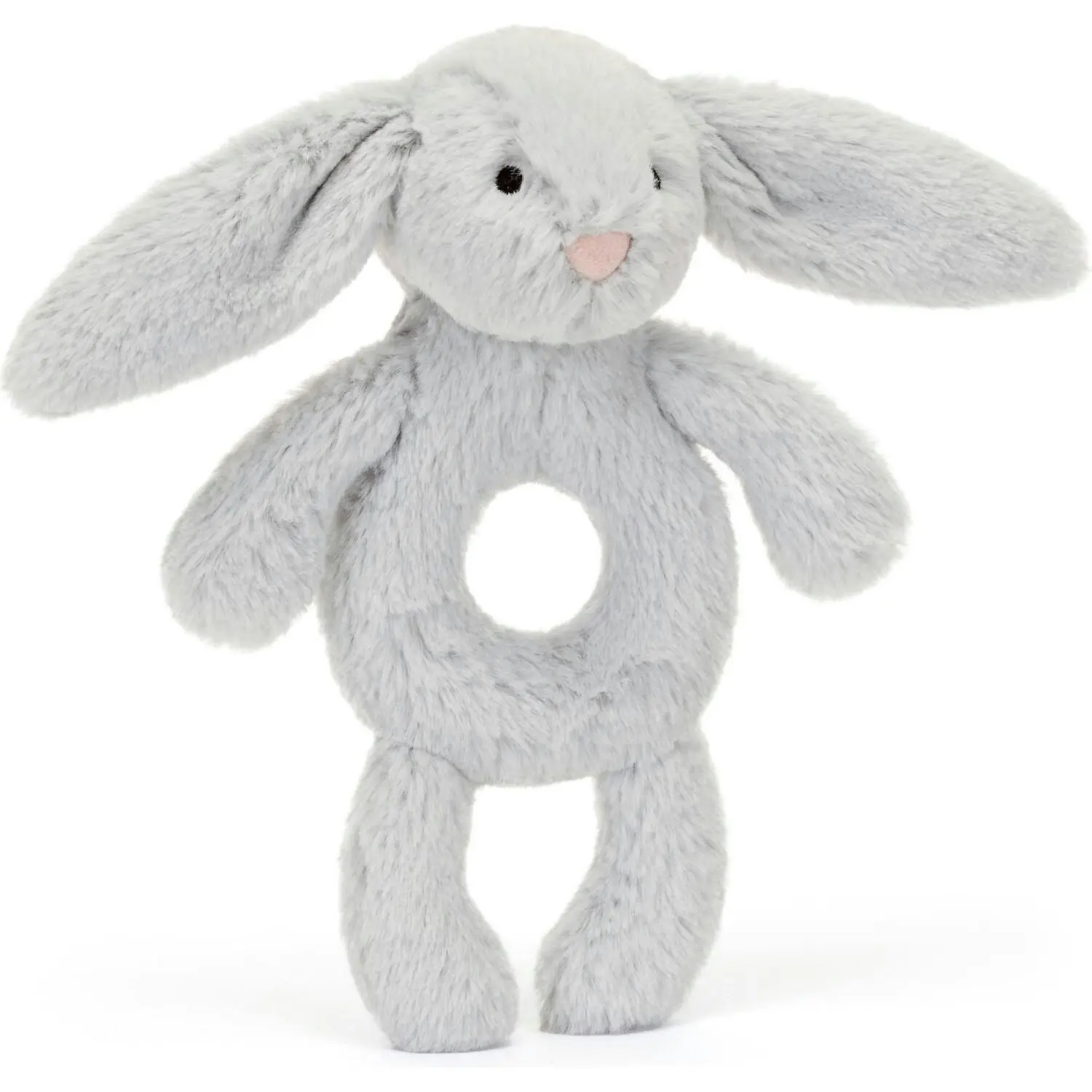 Jellycat - Bashful Silver Bunny Ring Rattle 18x8x2cm