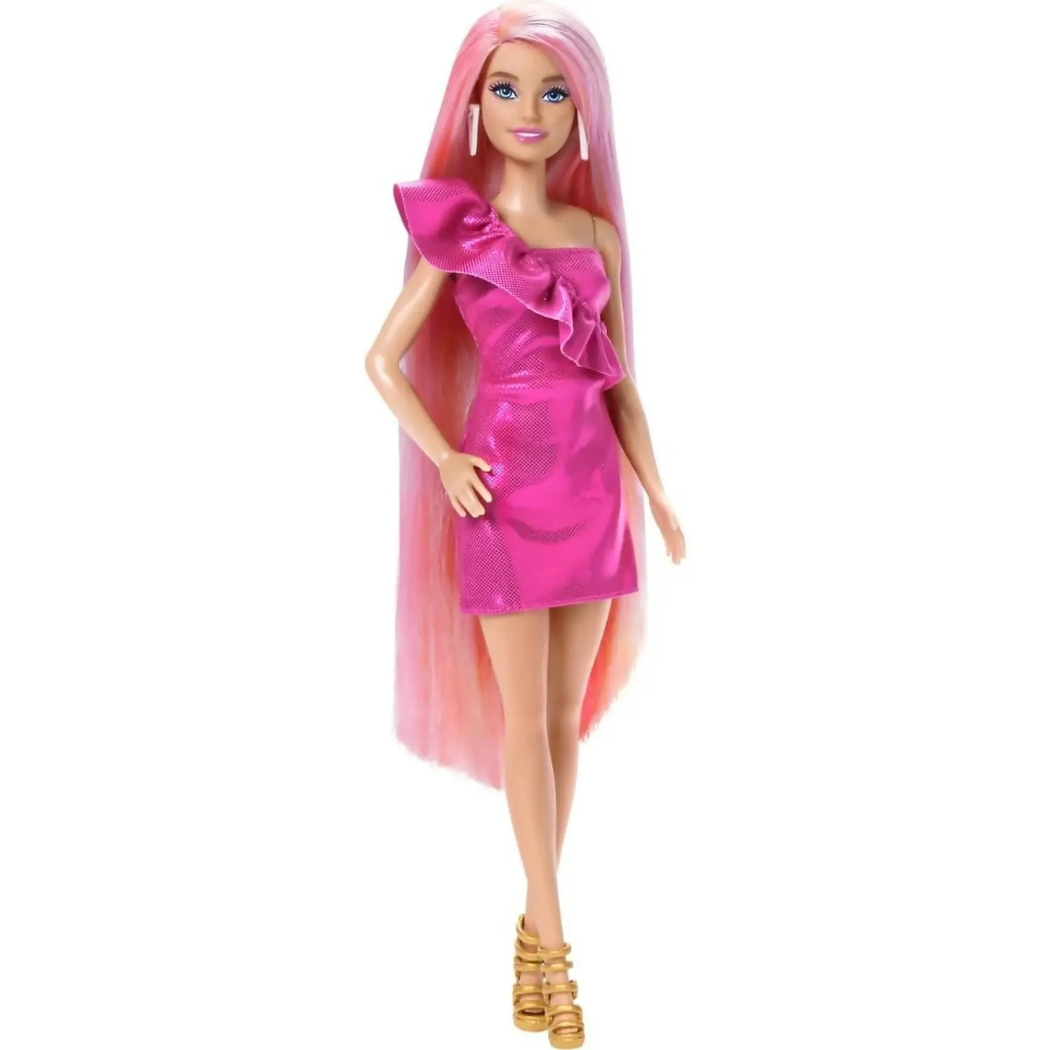 Barbie - Fun & Fancy Hair Doll With Extra-long Colorful Blonde Hair And Styling Accessories - Mattel