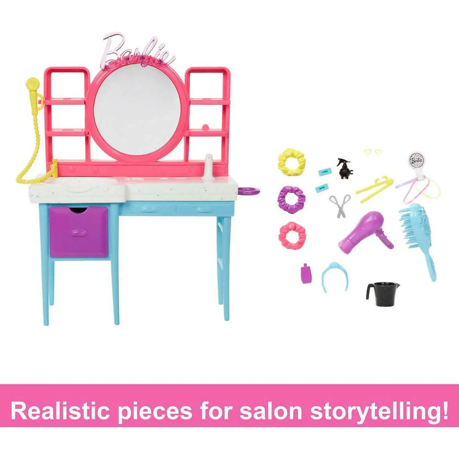 Barbie - Hair Salon Playset 15pc+