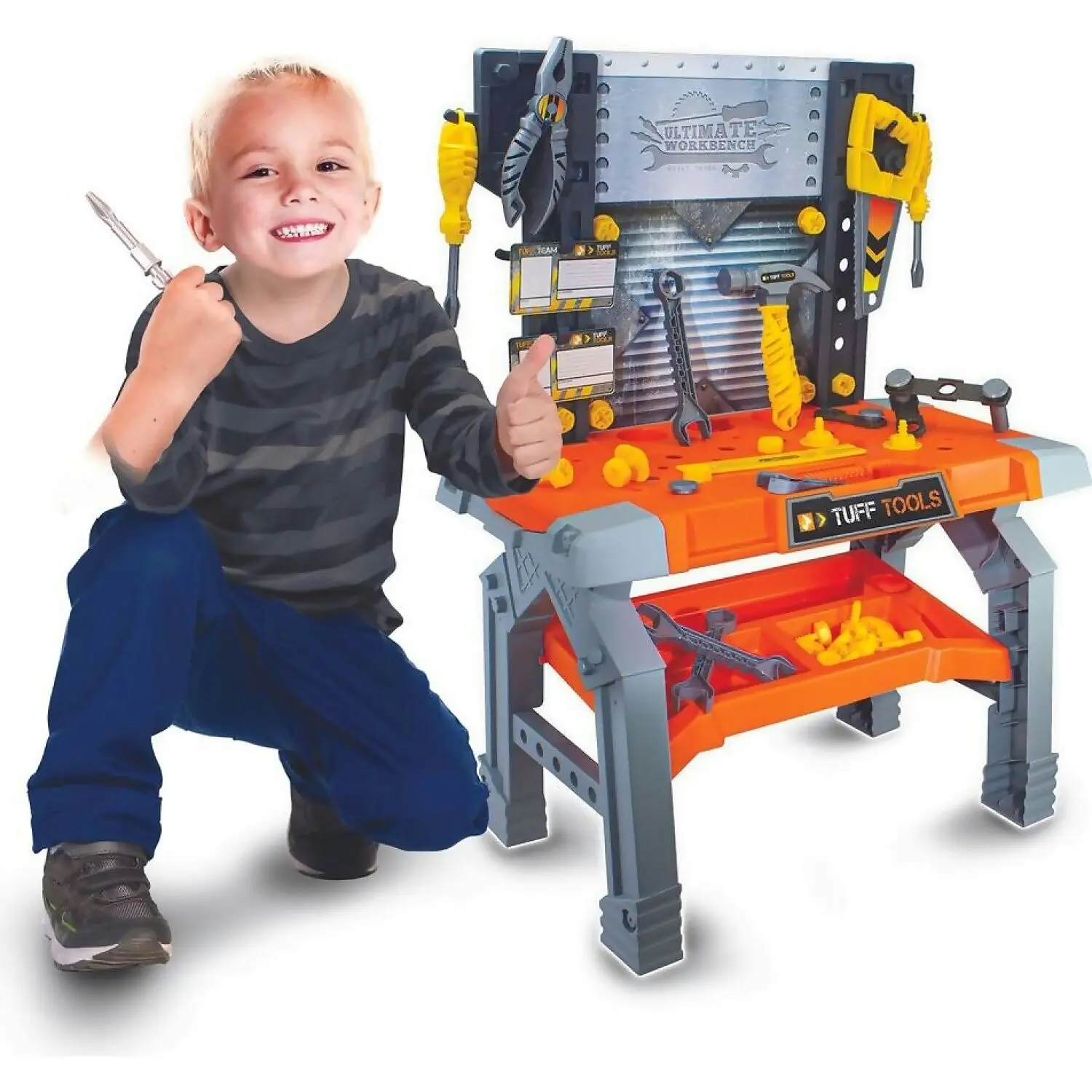 Lanard - Tuff Tools Ultimate Toy Work Bench 48 Piece Set