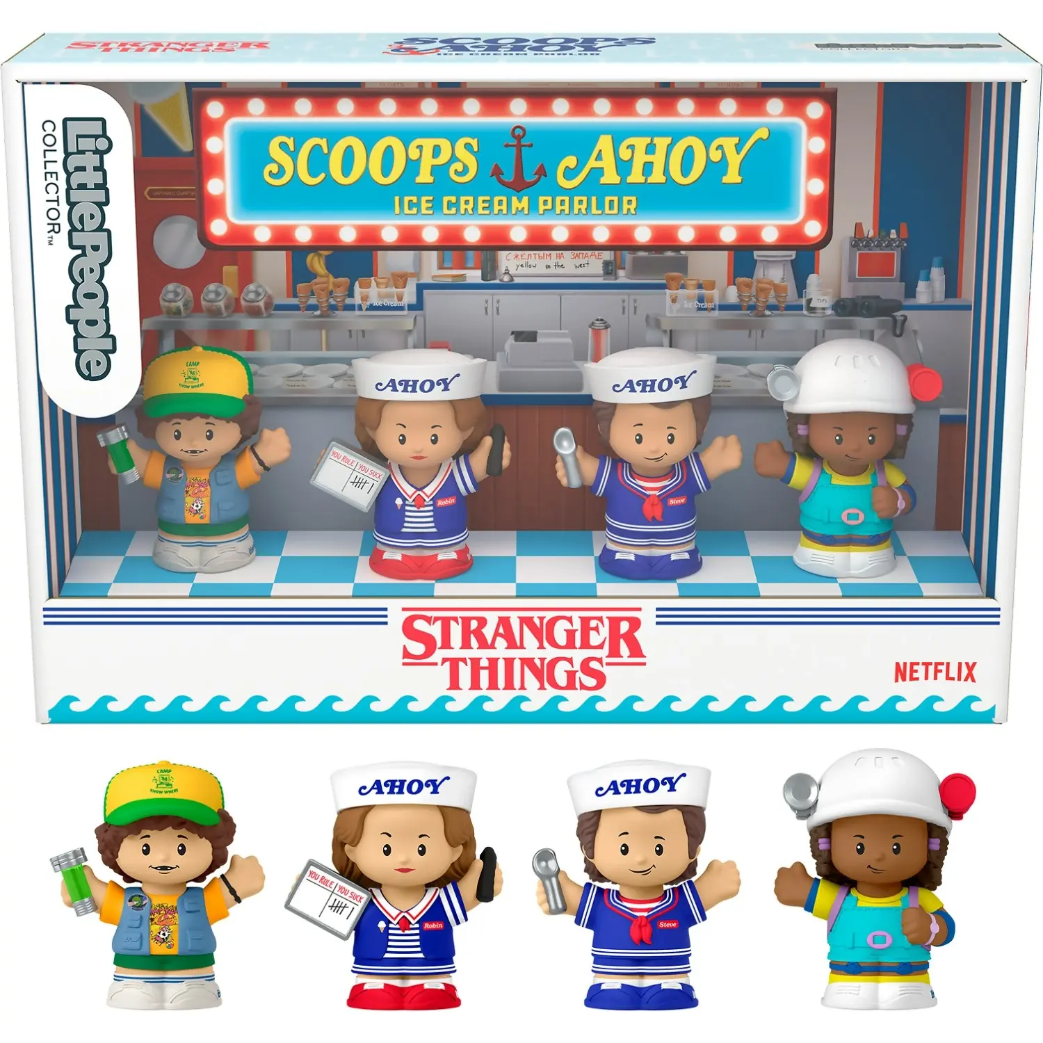 Fisher-price - Little People Collector Stranger Thing Scoops Troop Special Edition Set 4 Figures