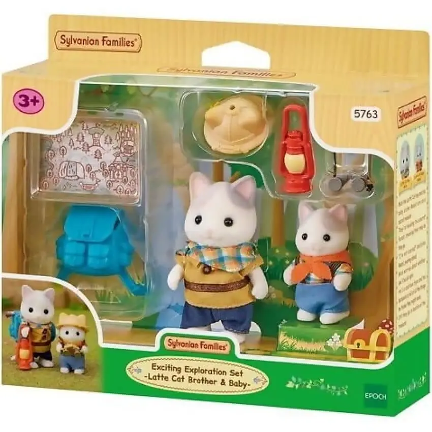 Sylvanian Families - Exciting Exploration Set -latte Cat Brother & Baby