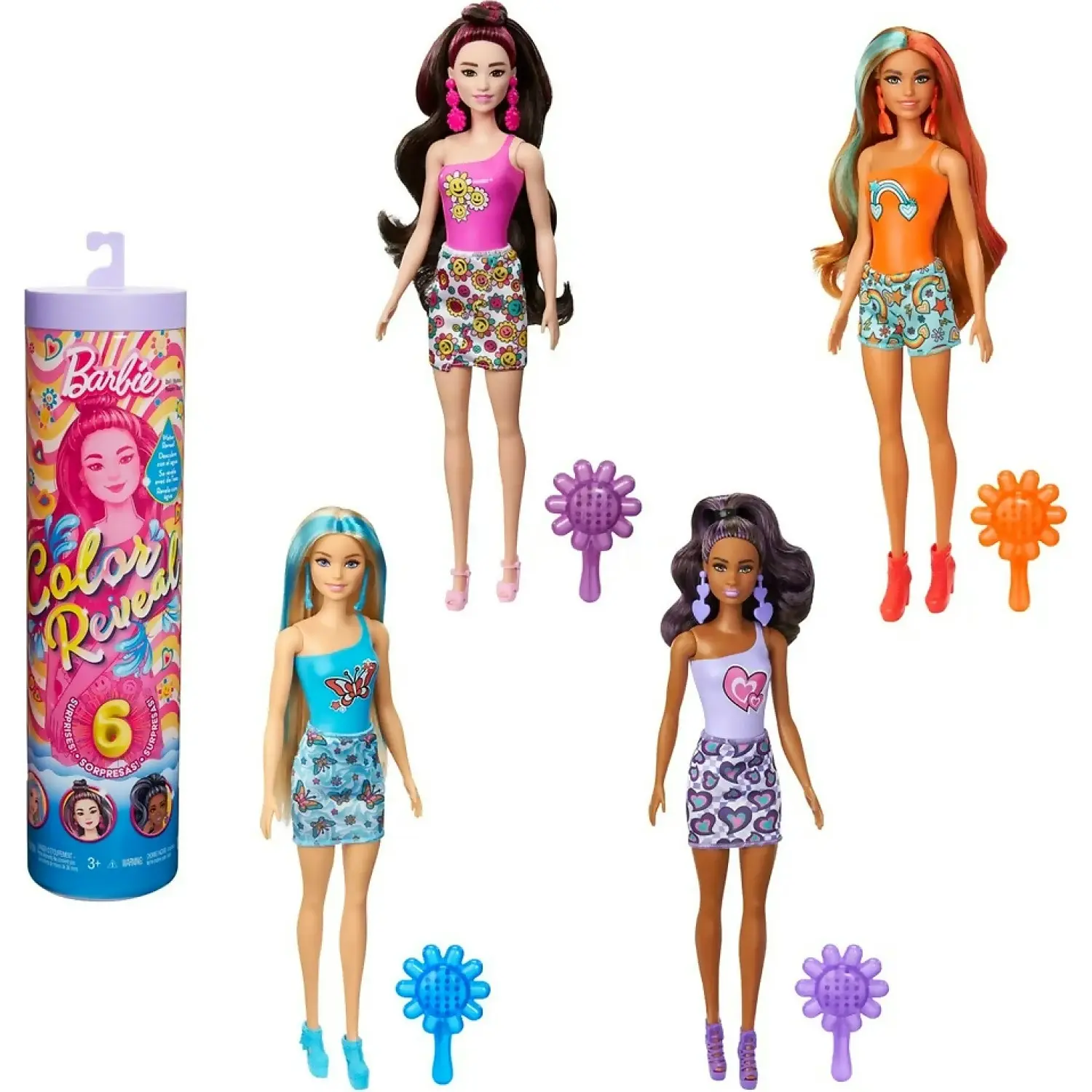 Barbie - Color Reveal Barbie Rainbow Groovy Series - Mattel