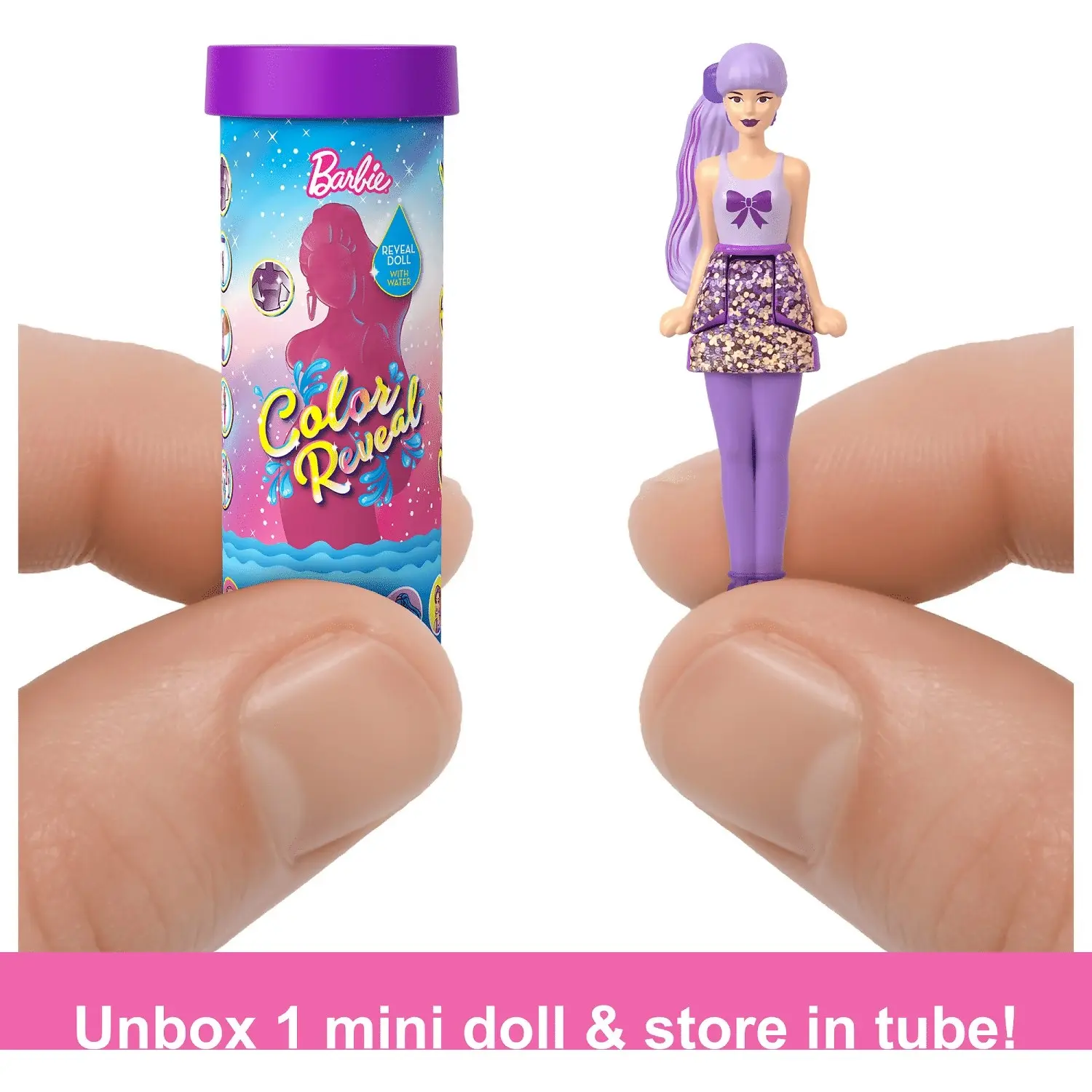 Barbie - Mini Barbieland Color Reveal Dolls 1.5-inch Doll With Surprise Water Reveal - Mattel