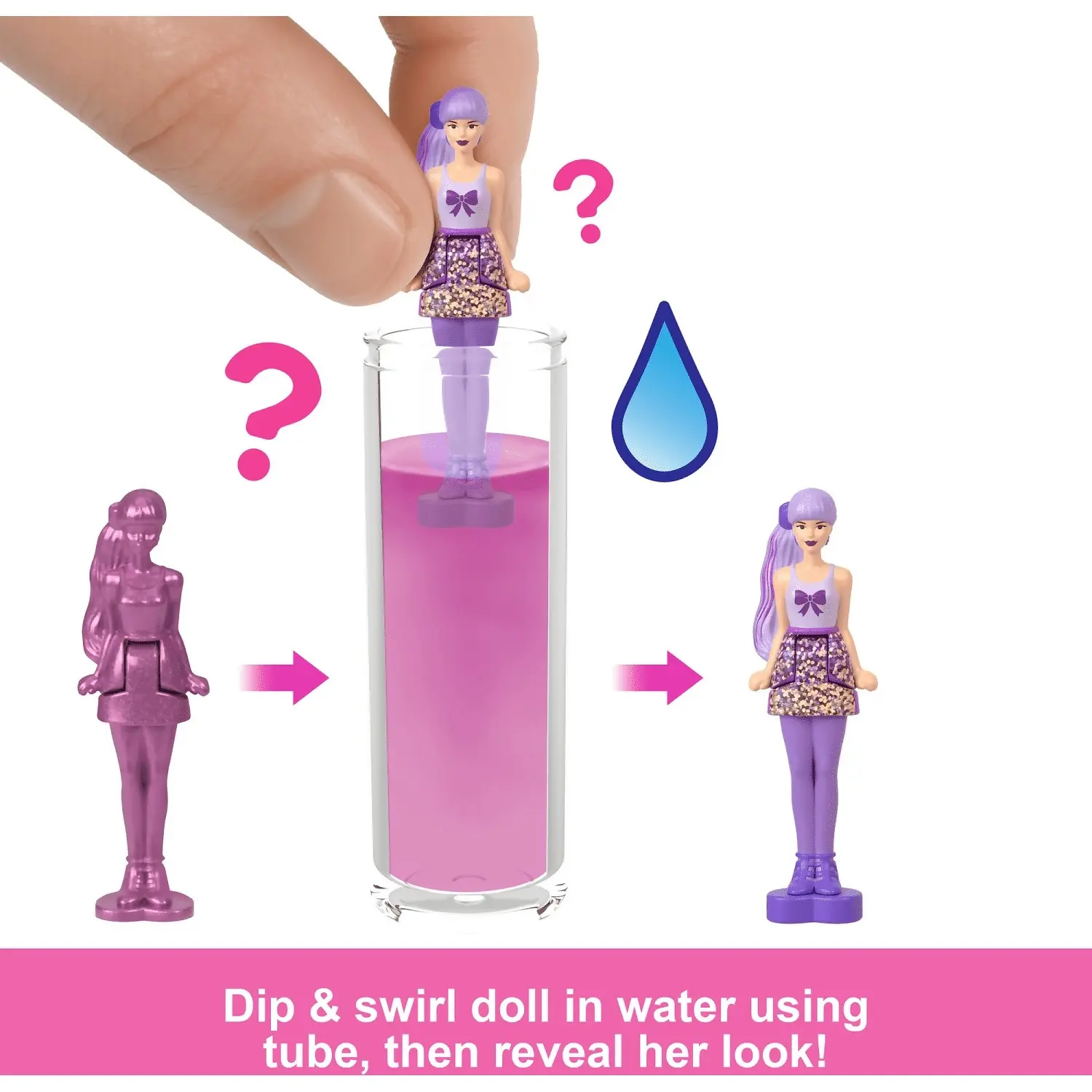 Barbie - Mini Barbieland Color Reveal Dolls 1.5-inch Doll With Surprise Water Reveal - Mattel