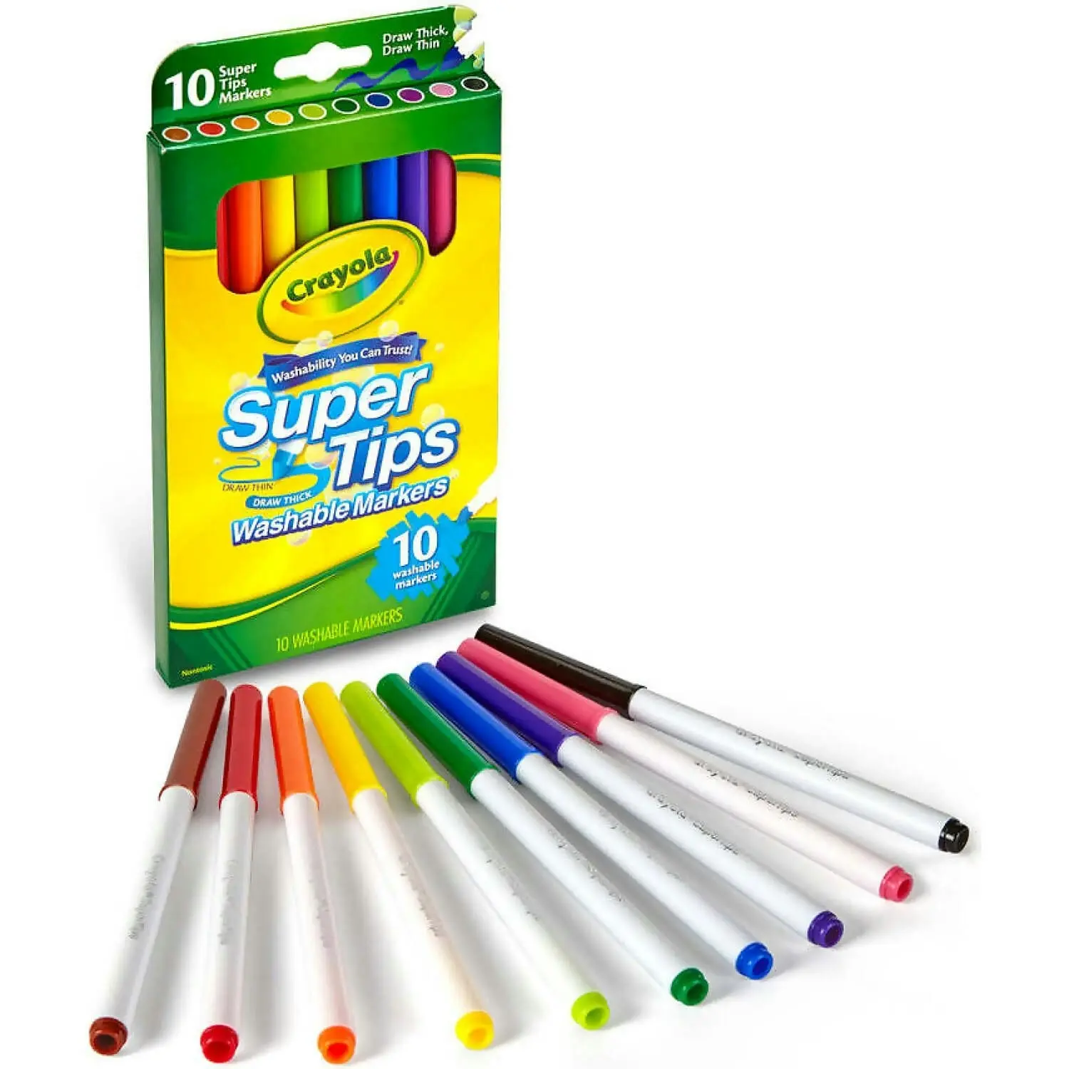 Crayola - Washable Super Tip Markers 10 Pack