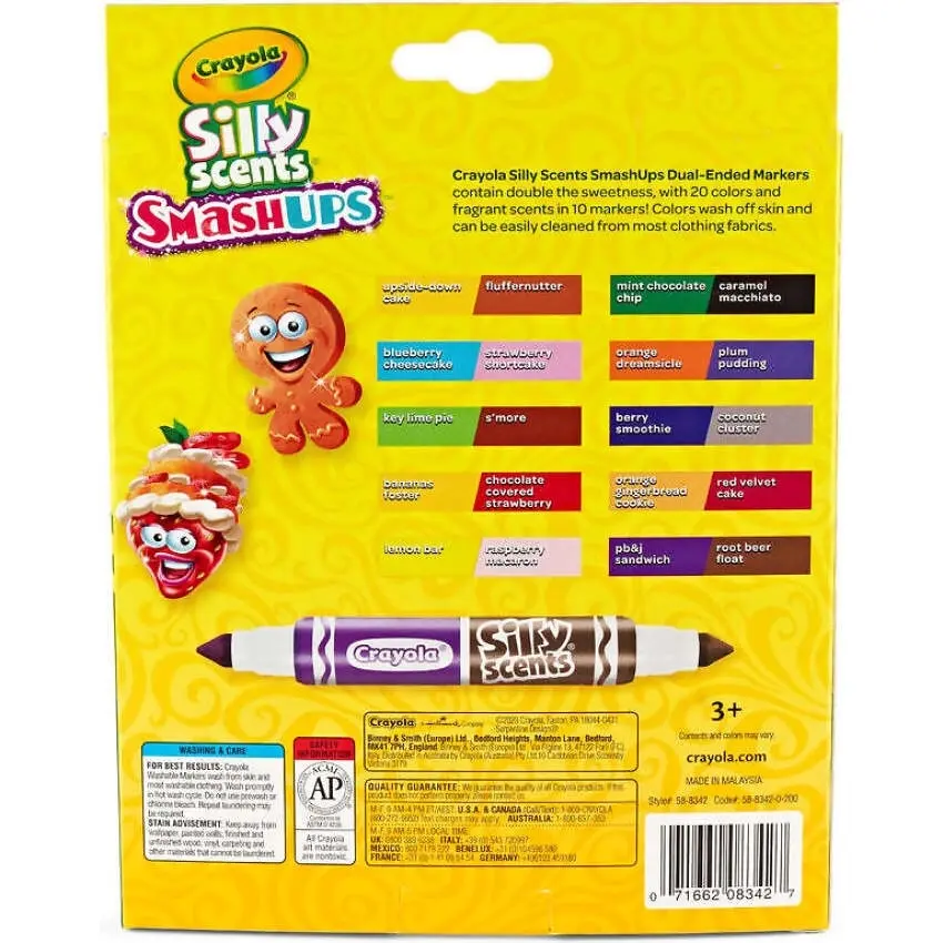 Crayola - Silly Scents Smash Ups Dual Ended Markers 10 Pack