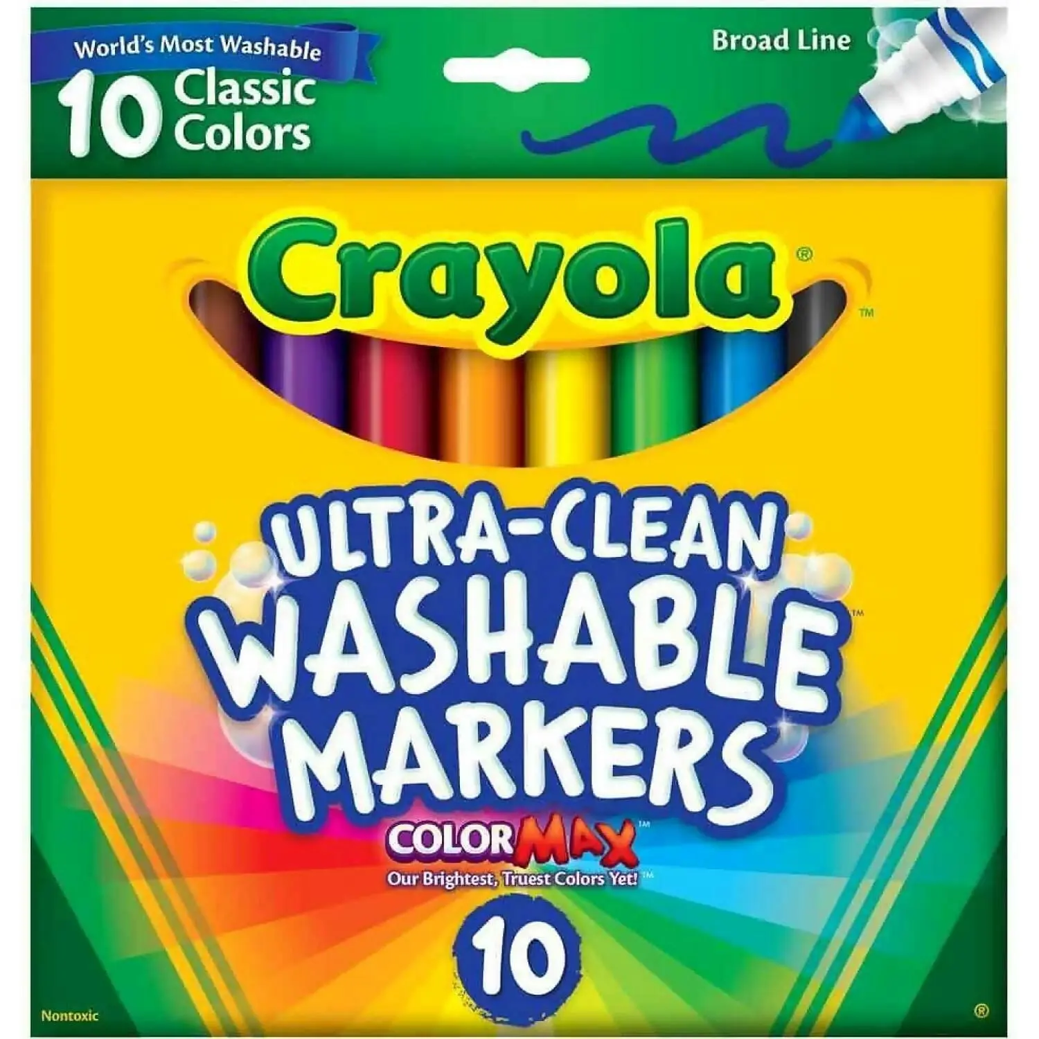 Crayola - Ultra-clean Classic Washable Markers 10 Pack