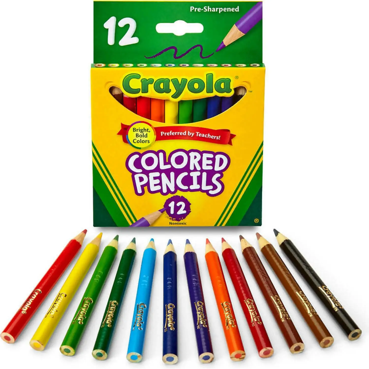 Crayola - Half Size Coloured Pencils 12 Pack