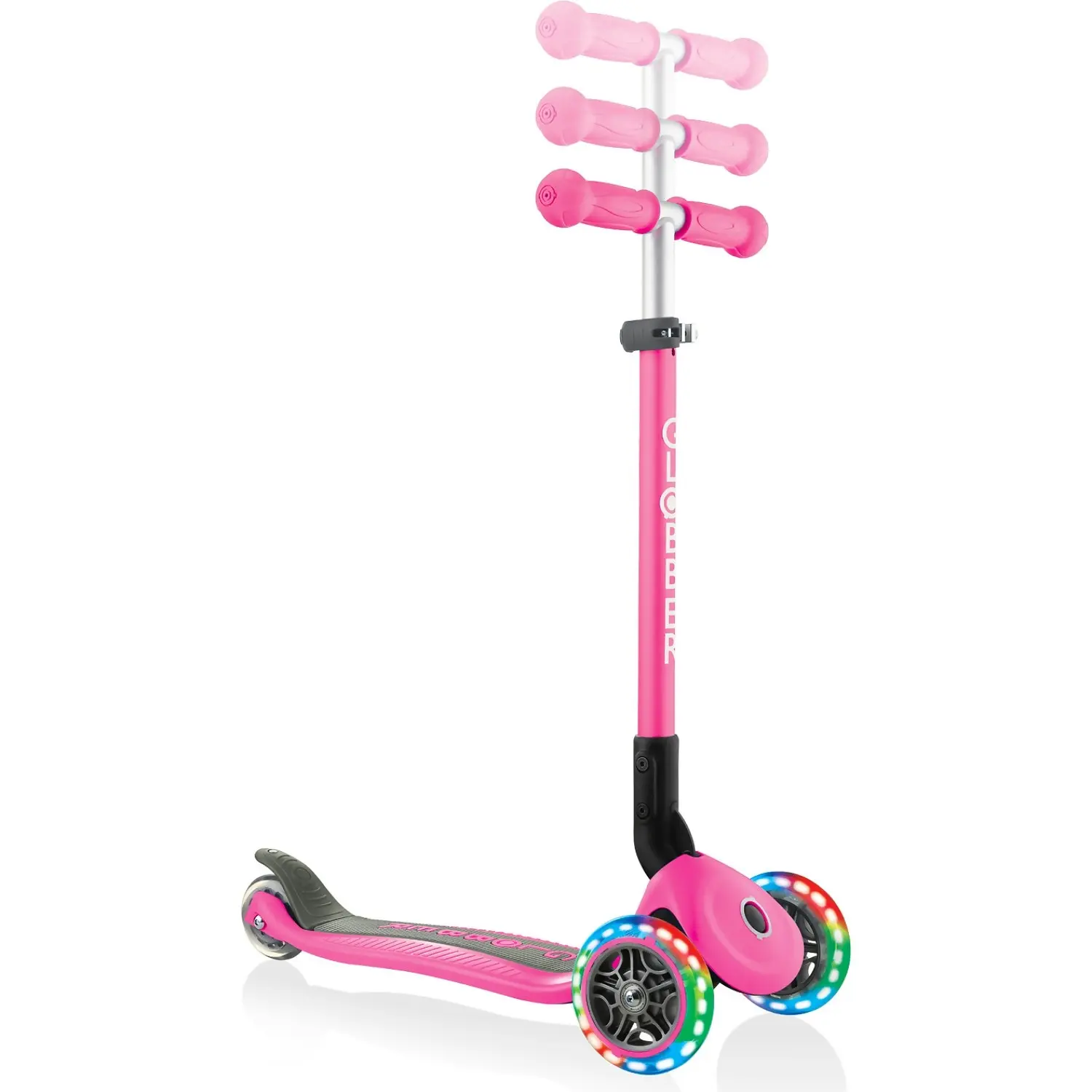 Globber - Primo Foldable Scooter Lights Neon Pink