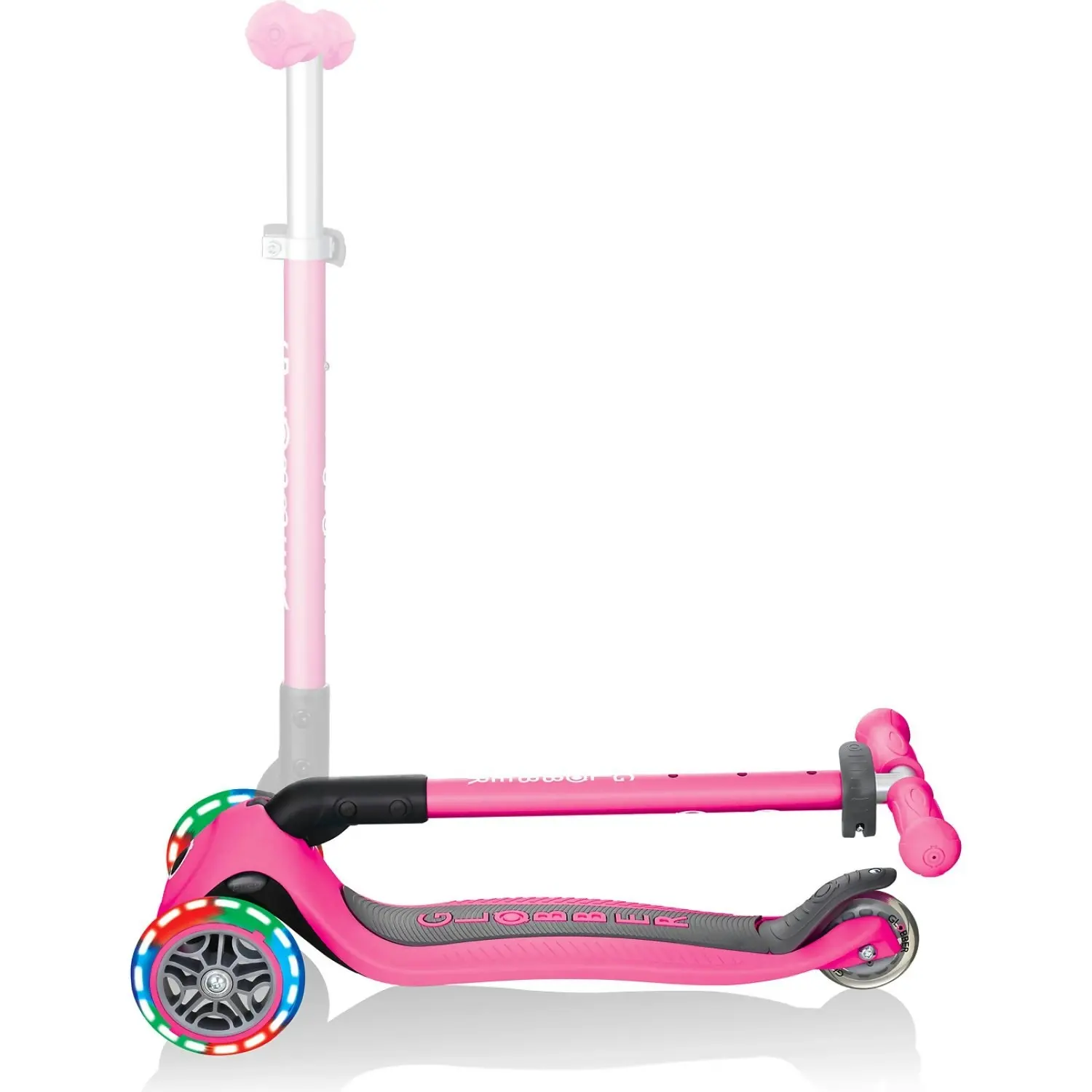 Globber - Primo Foldable Scooter Lights Neon Pink