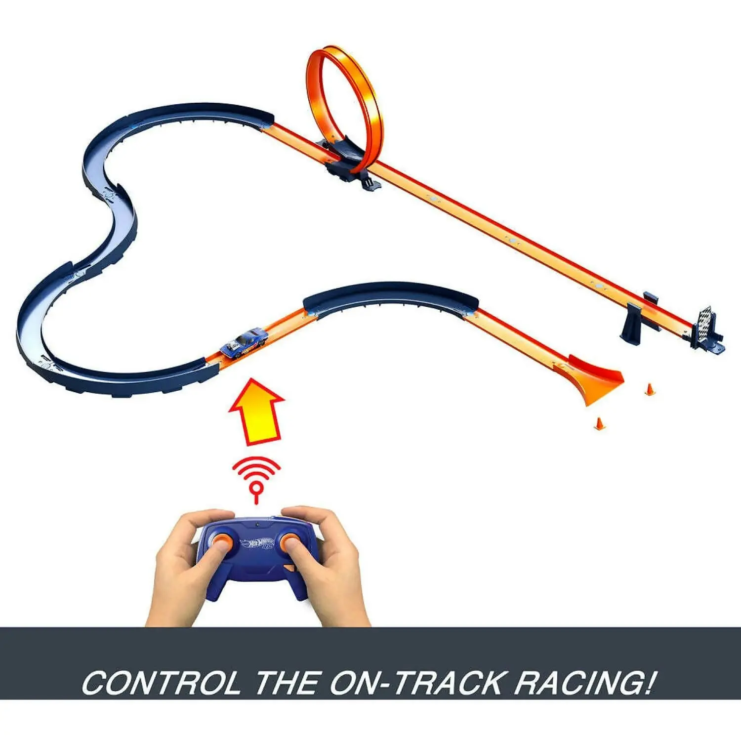 Hot Wheels - 1:64 Remote Control Speed Challenge Track Set - Mattel