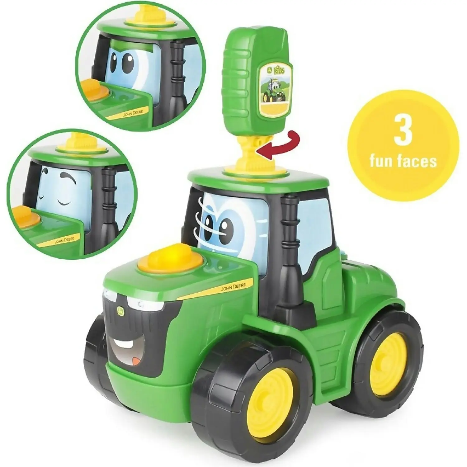 John Deere Kids - Key-n-go Johnny Tractor With 15 Interactive Ways To Play - Tomy