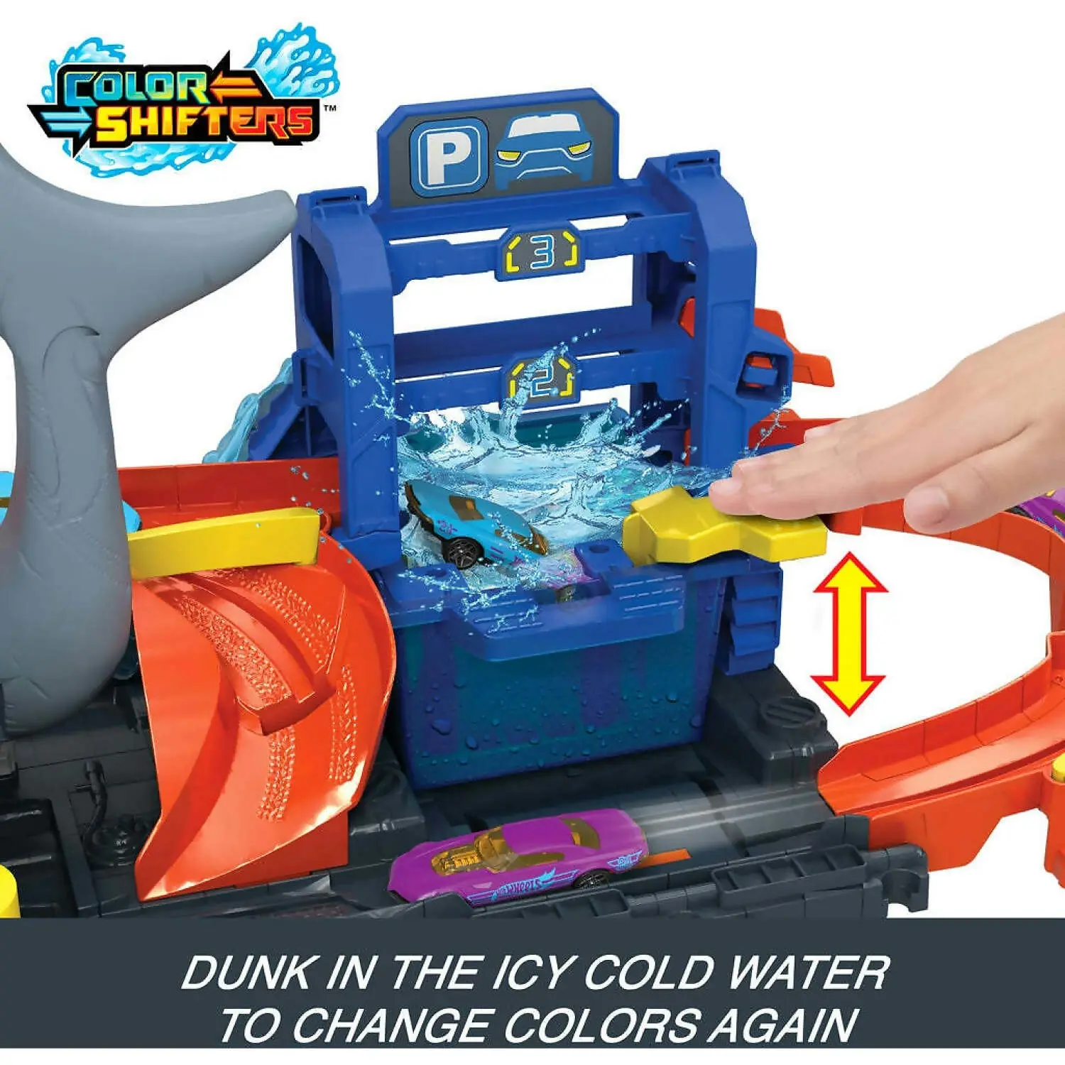 Hot Wheels - City Ultra Shark Car Wash Playset - Mattel