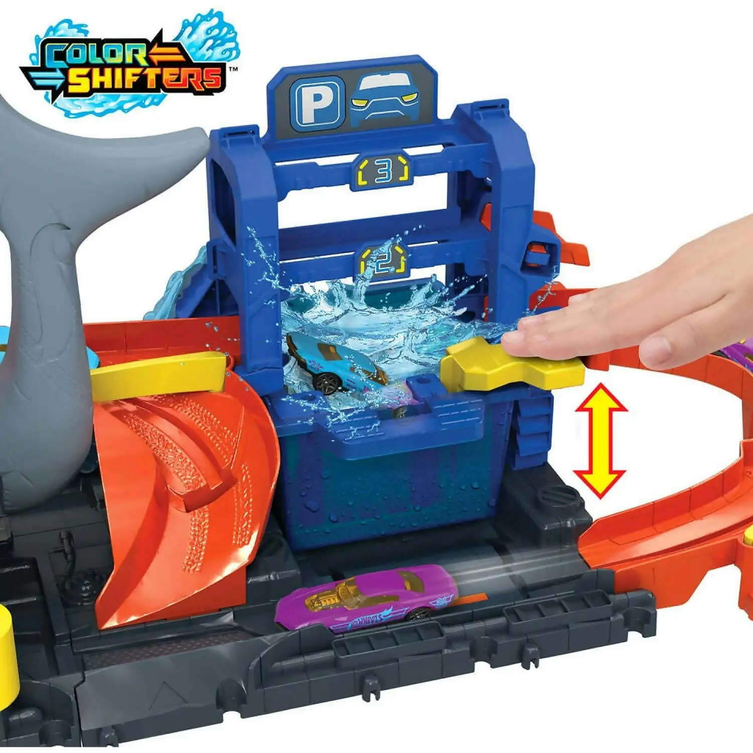 Hot Wheels - City Ultra Shark Car Wash Playset - Mattel