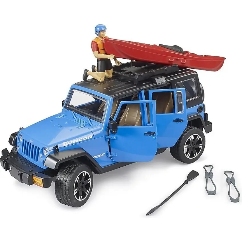 Bruder - Jeep Wrangler Rubicon Unlimited With Kayak And Kayaker