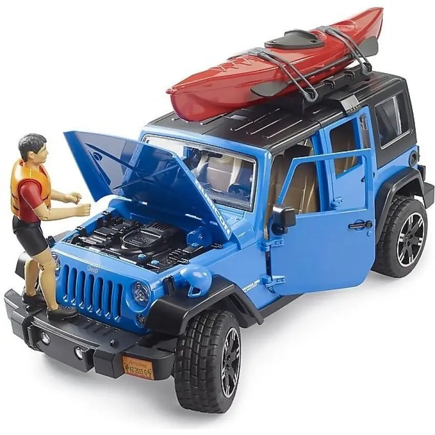 Bruder - Jeep Wrangler Rubicon Unlimited With Kayak And Kayaker