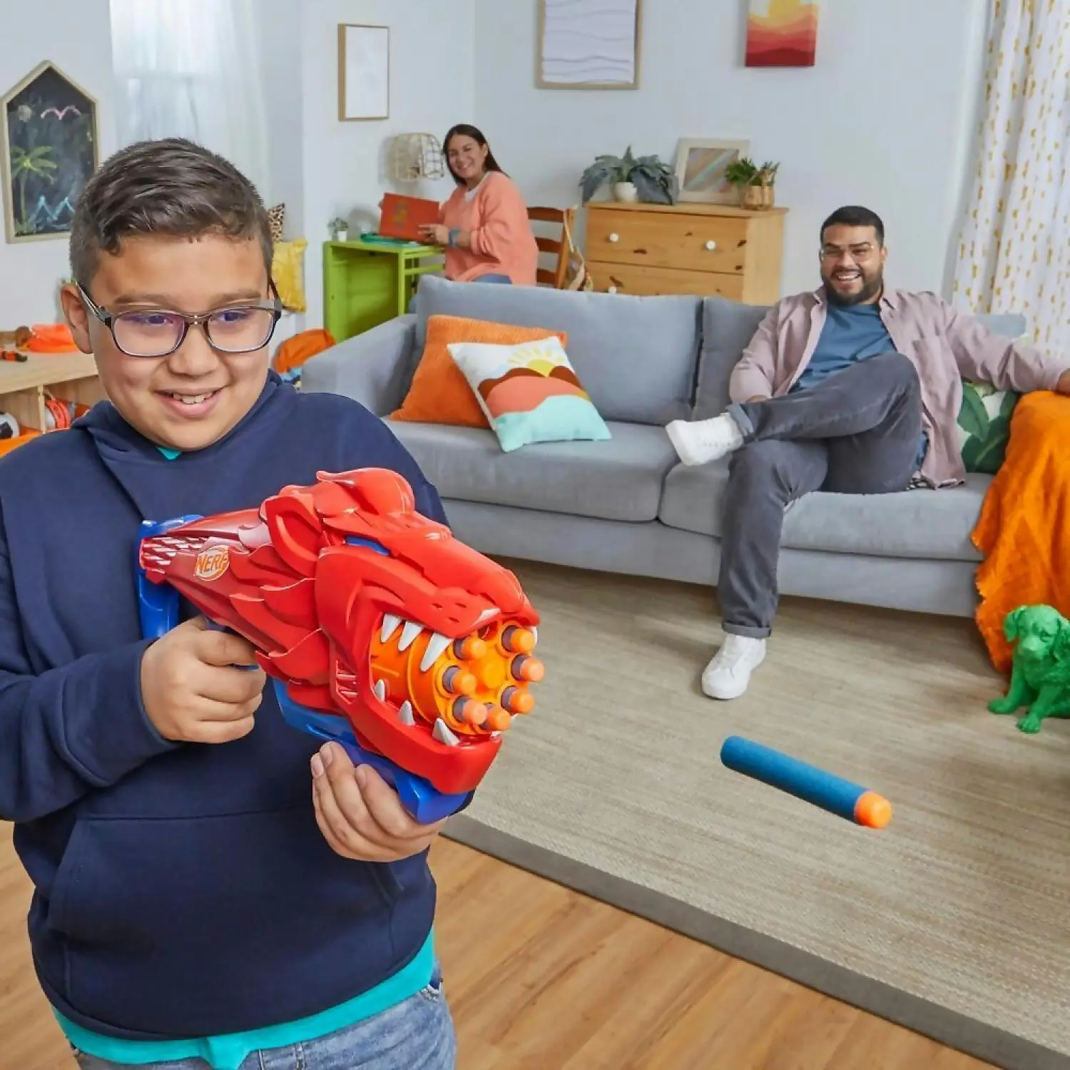 Nerf - Junior Wild Lionfury Easy Play Dart Blaster With 16 Nerf Elite Darts - Hasbro