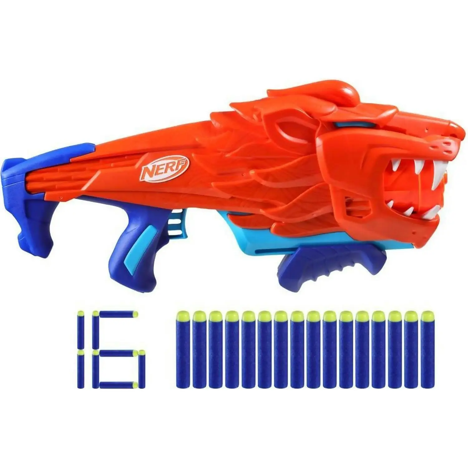 Nerf - Junior Wild Lionfury Easy Play Dart Blaster With 16 Nerf Elite Darts - Hasbro